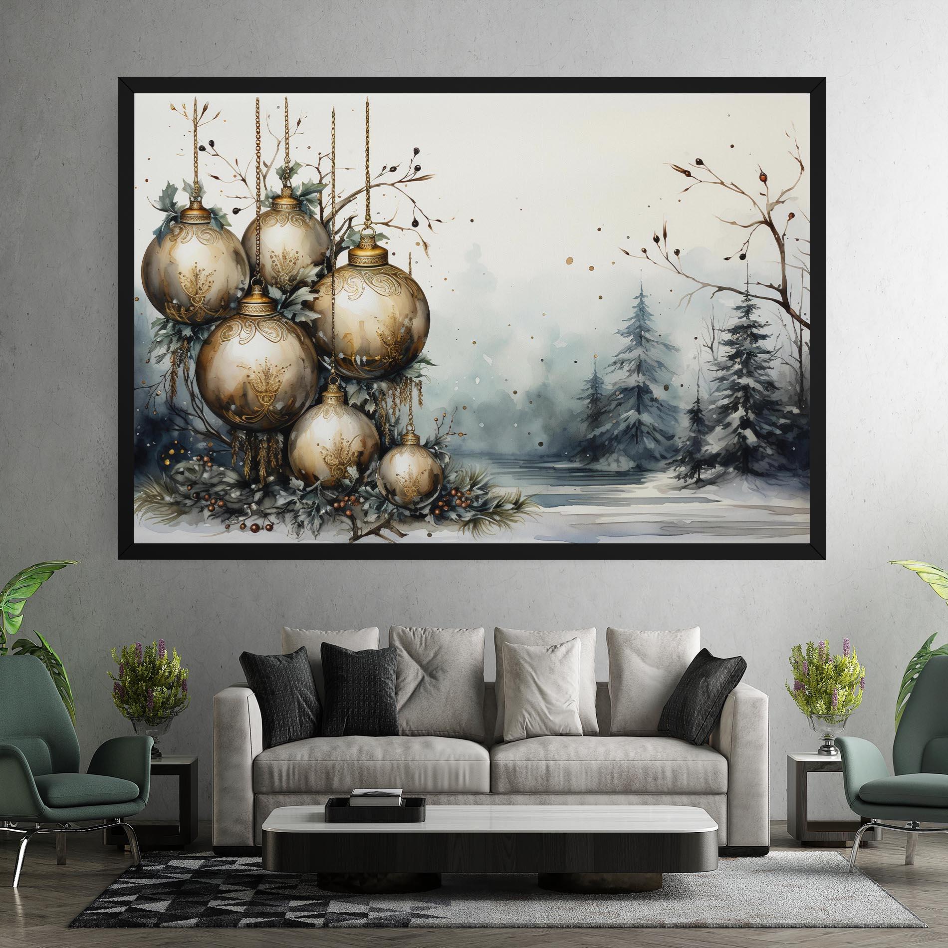 Vászonkép Christmas Art Paper mockup 7