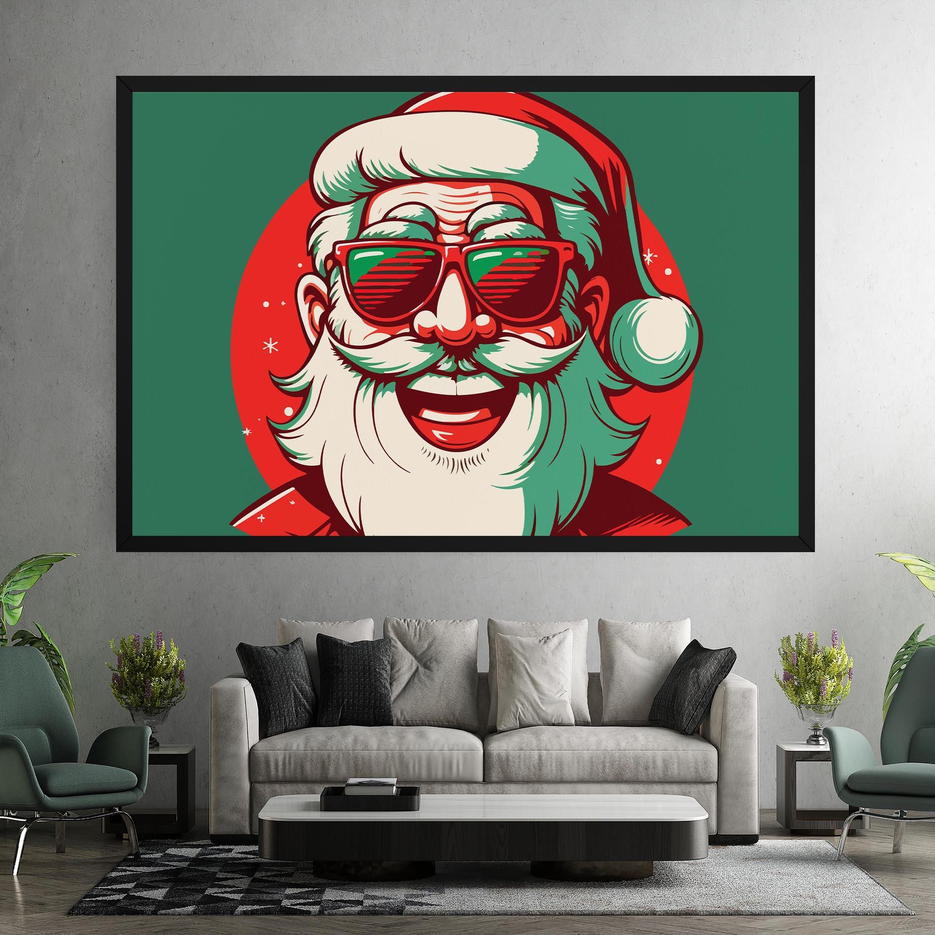 Vászonkép Crazy Smile Santa mockup 7
