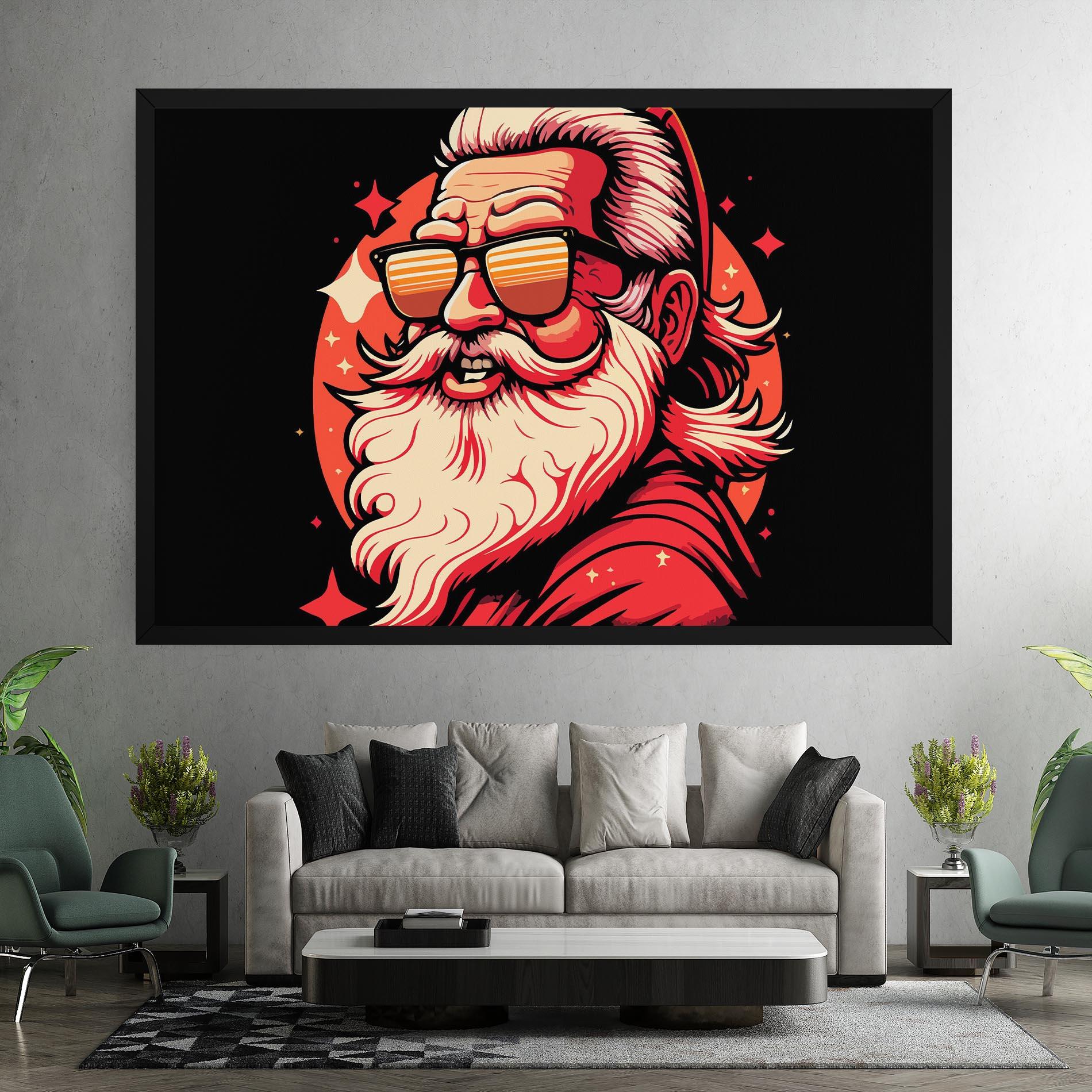 Vászonkép Glasses Santa mockup 7