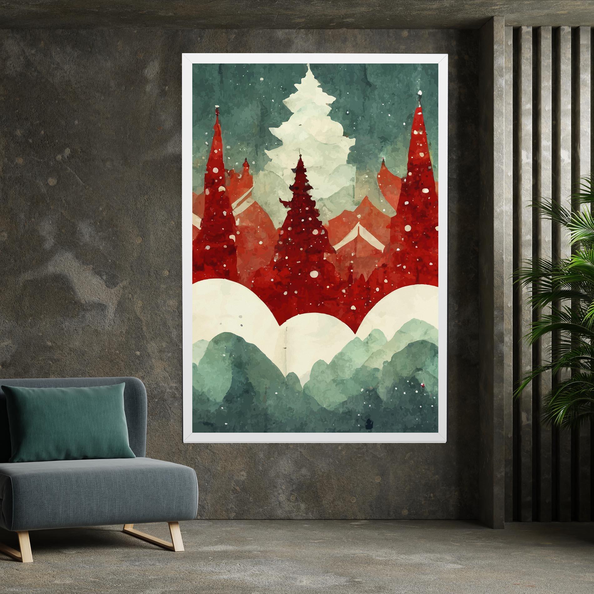 Vászonkép Christmas Landscape mockup 7
