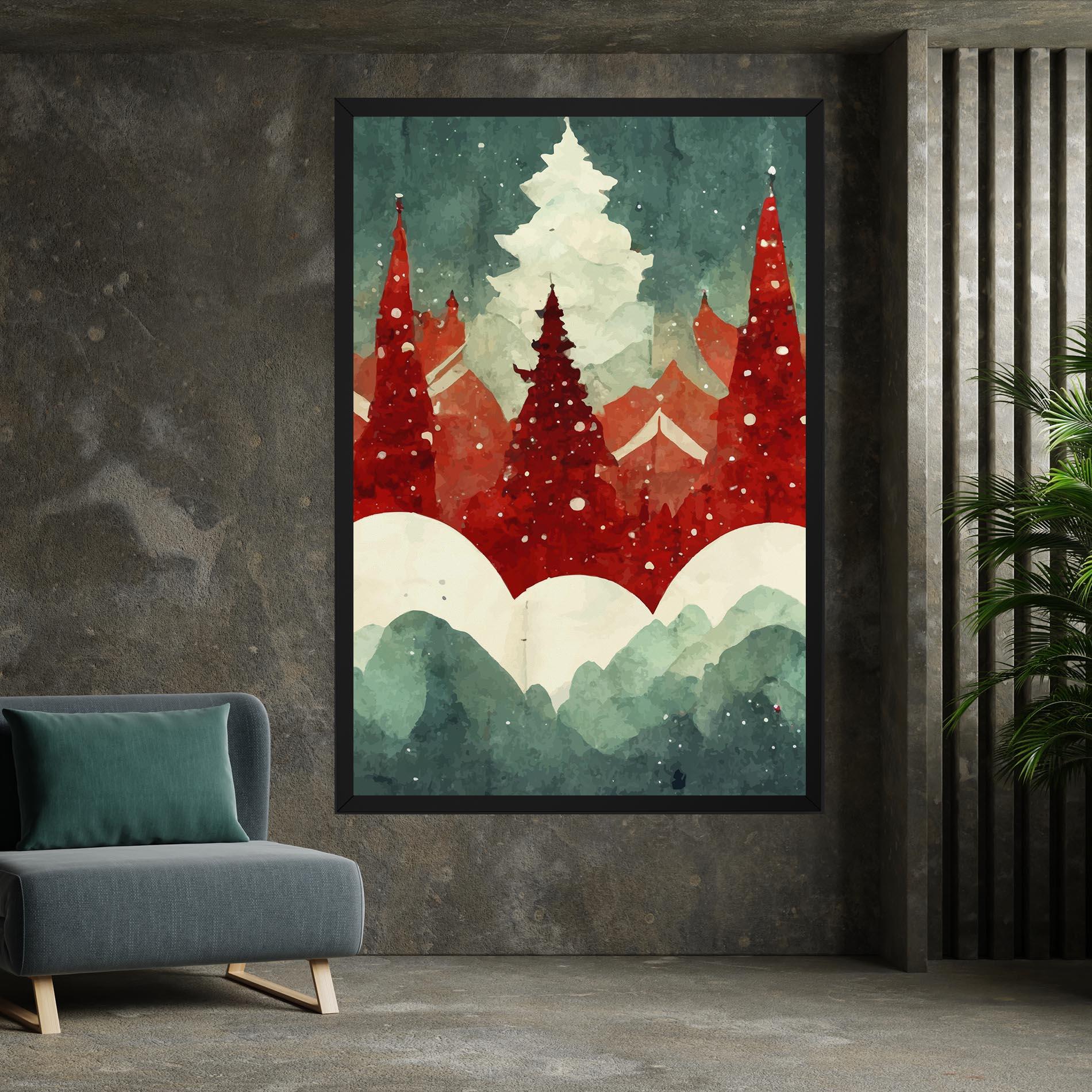 Vászonkép Christmas Landscape mockup 7