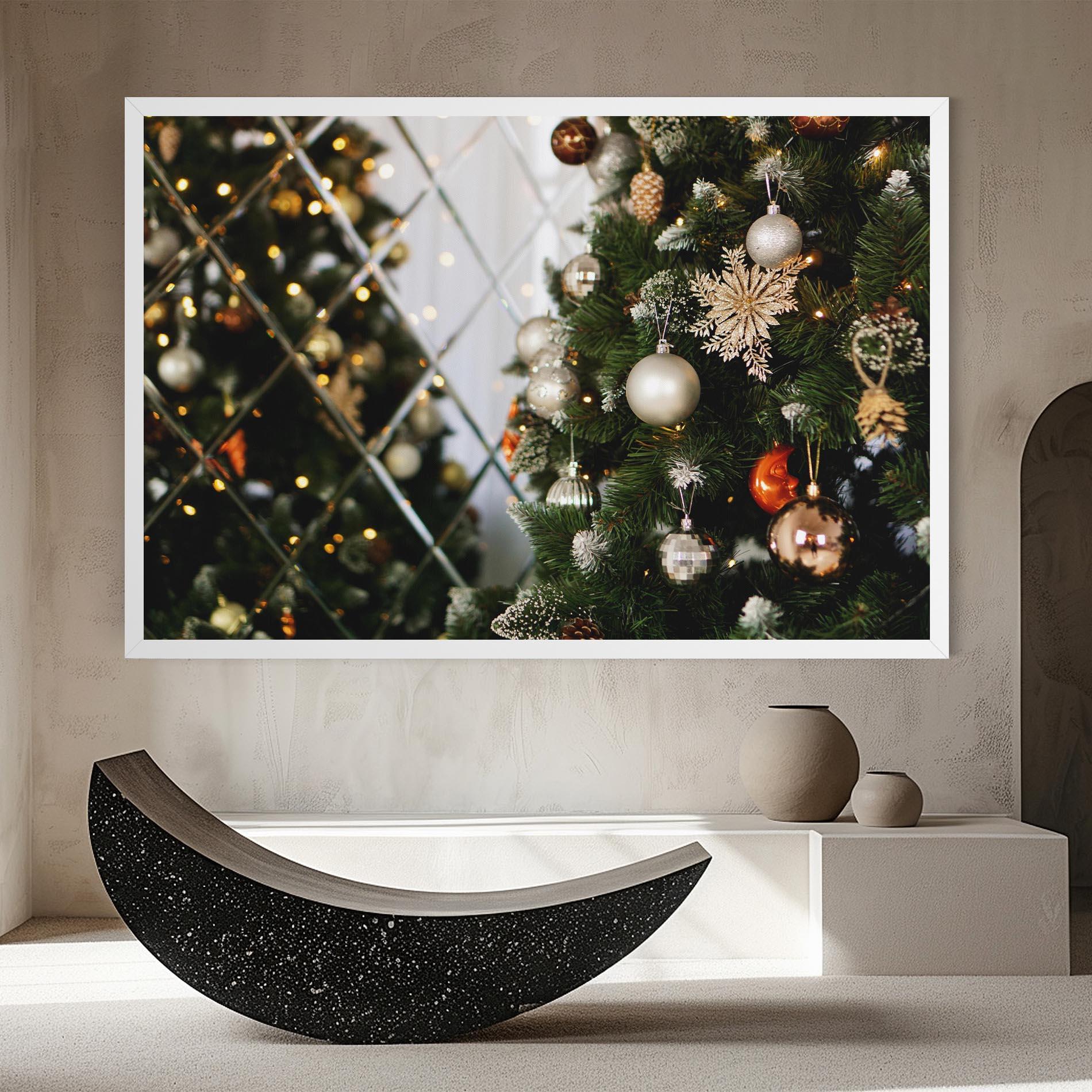 Vászonkép Christmas Decor Tree mockup 8