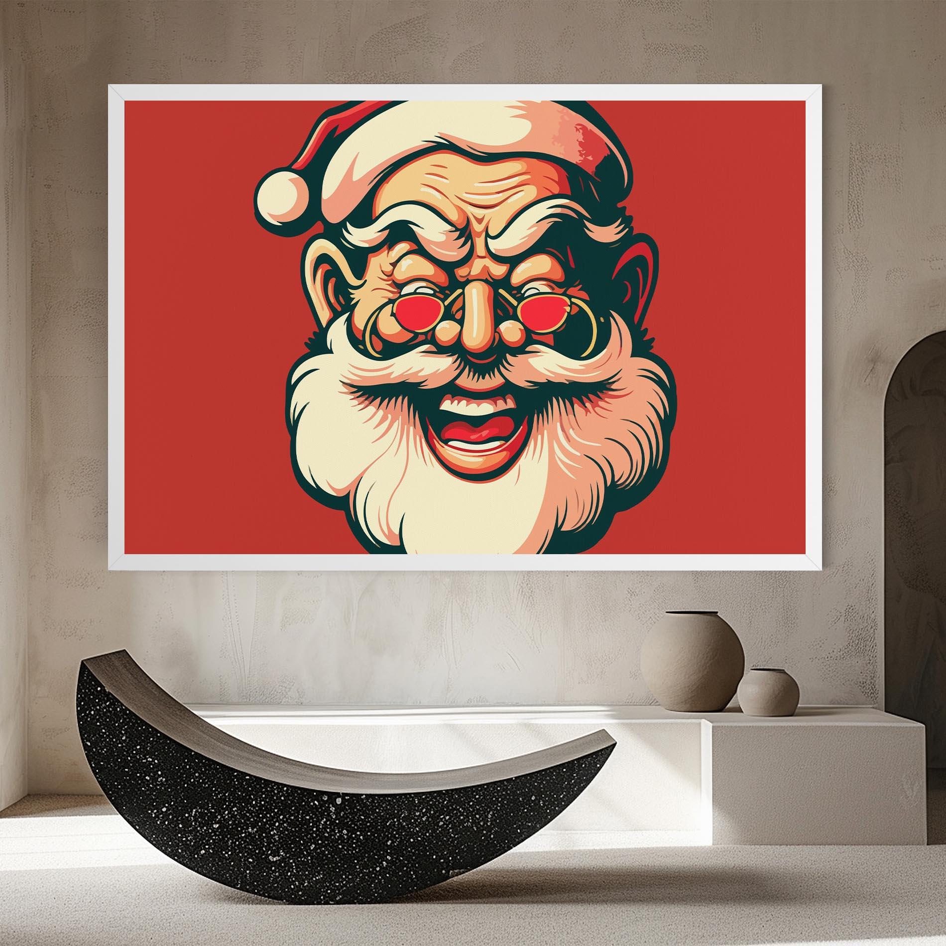 Vászonkép Santa Crazy Smile mockup 8
