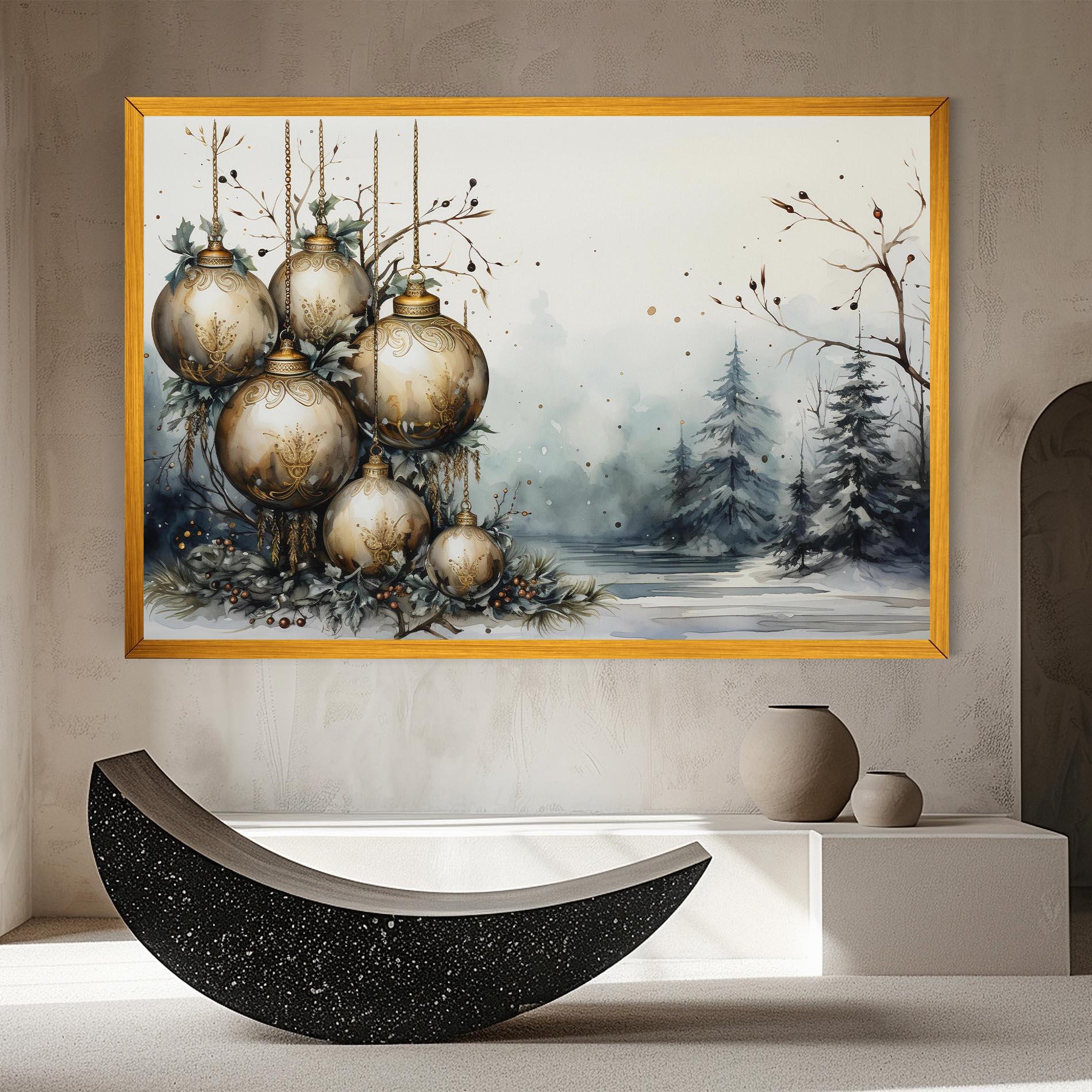 Vászonkép Christmas Art Paper mockup 8