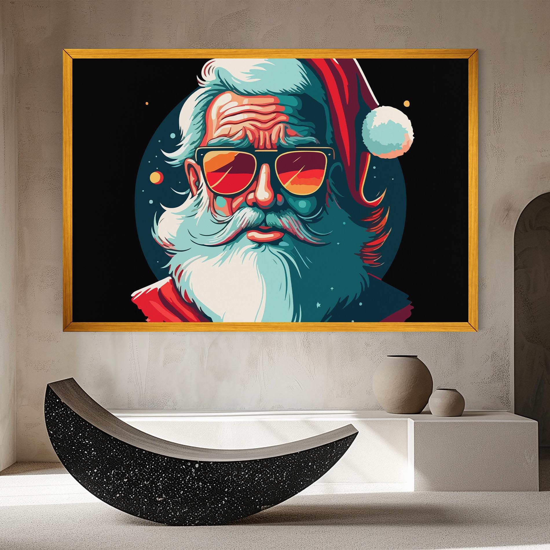 Vászonkép Color Glasses Santa mockup 8
