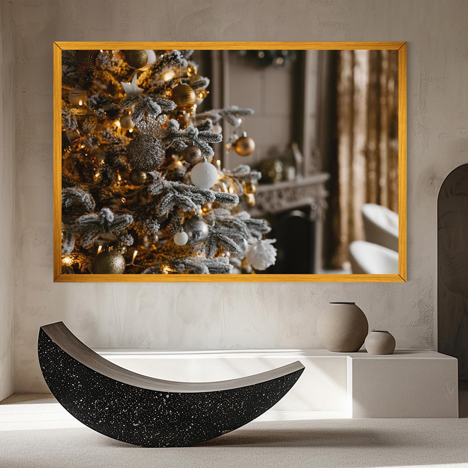 Gold Christmas Decorations mockup 8