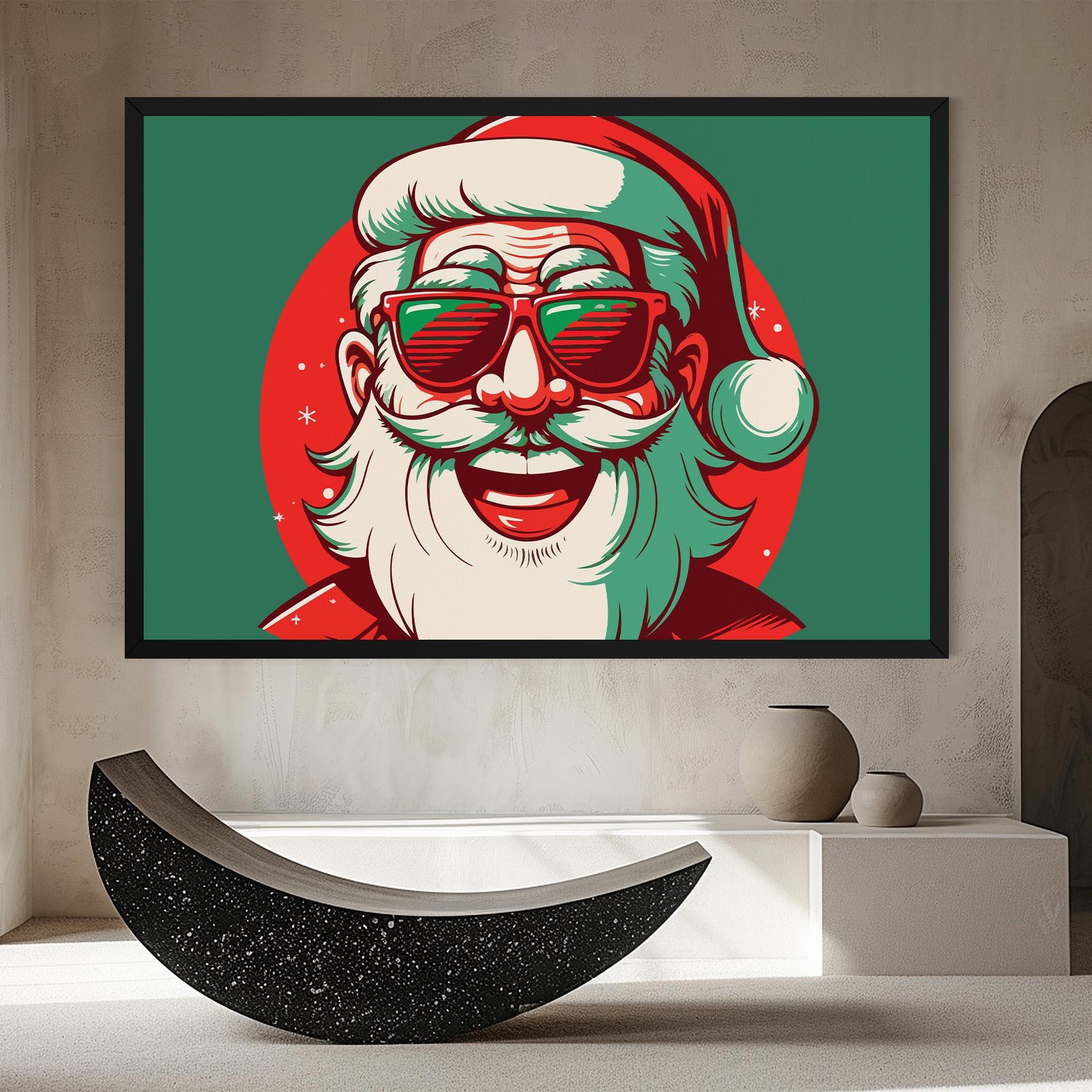 Vászonkép Crazy Smile Santa mockup 8