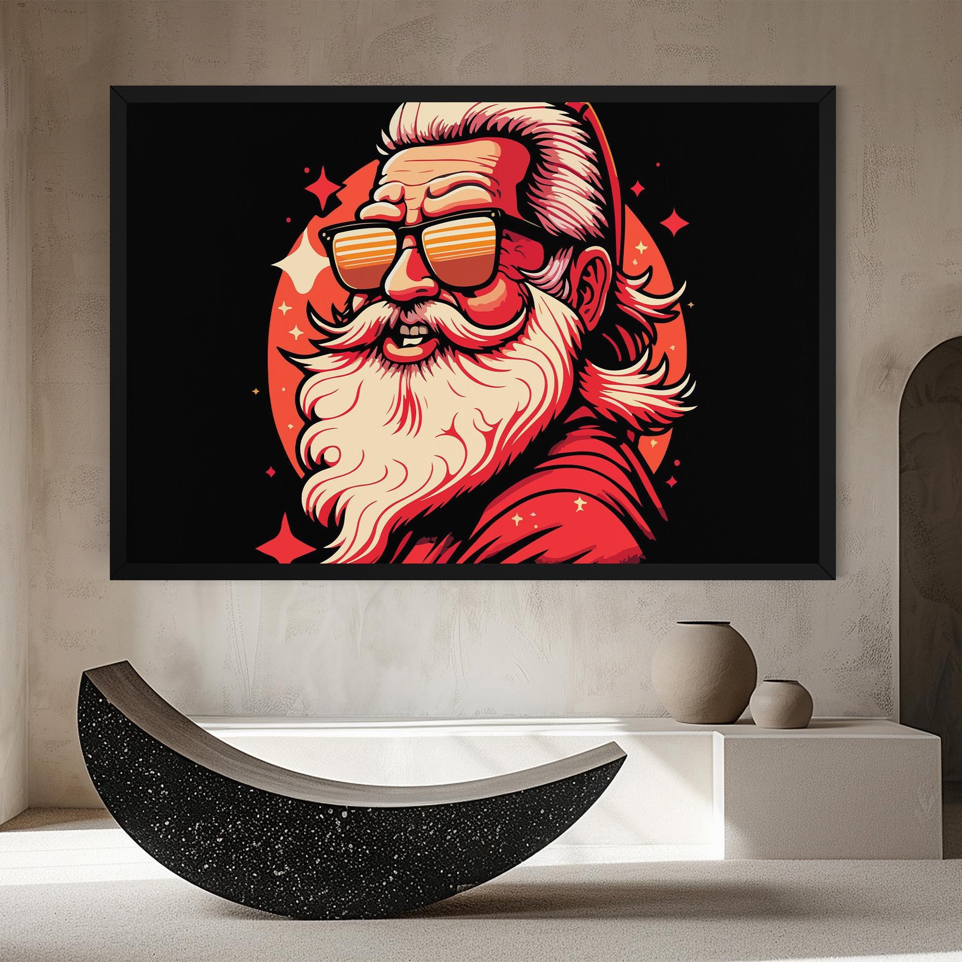 Vászonkép Glasses Santa mockup 8