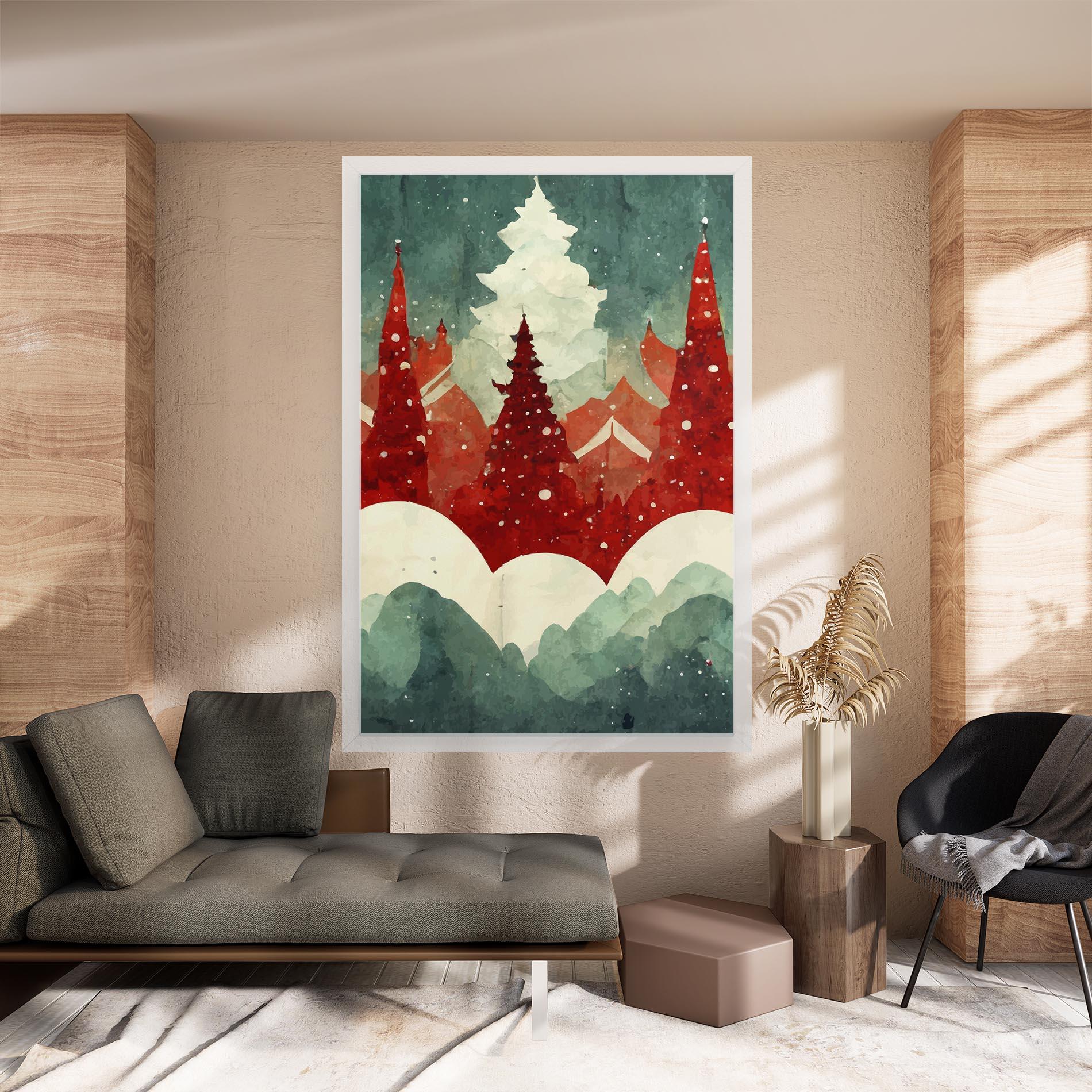 Vászonkép Christmas Landscape mockup 8