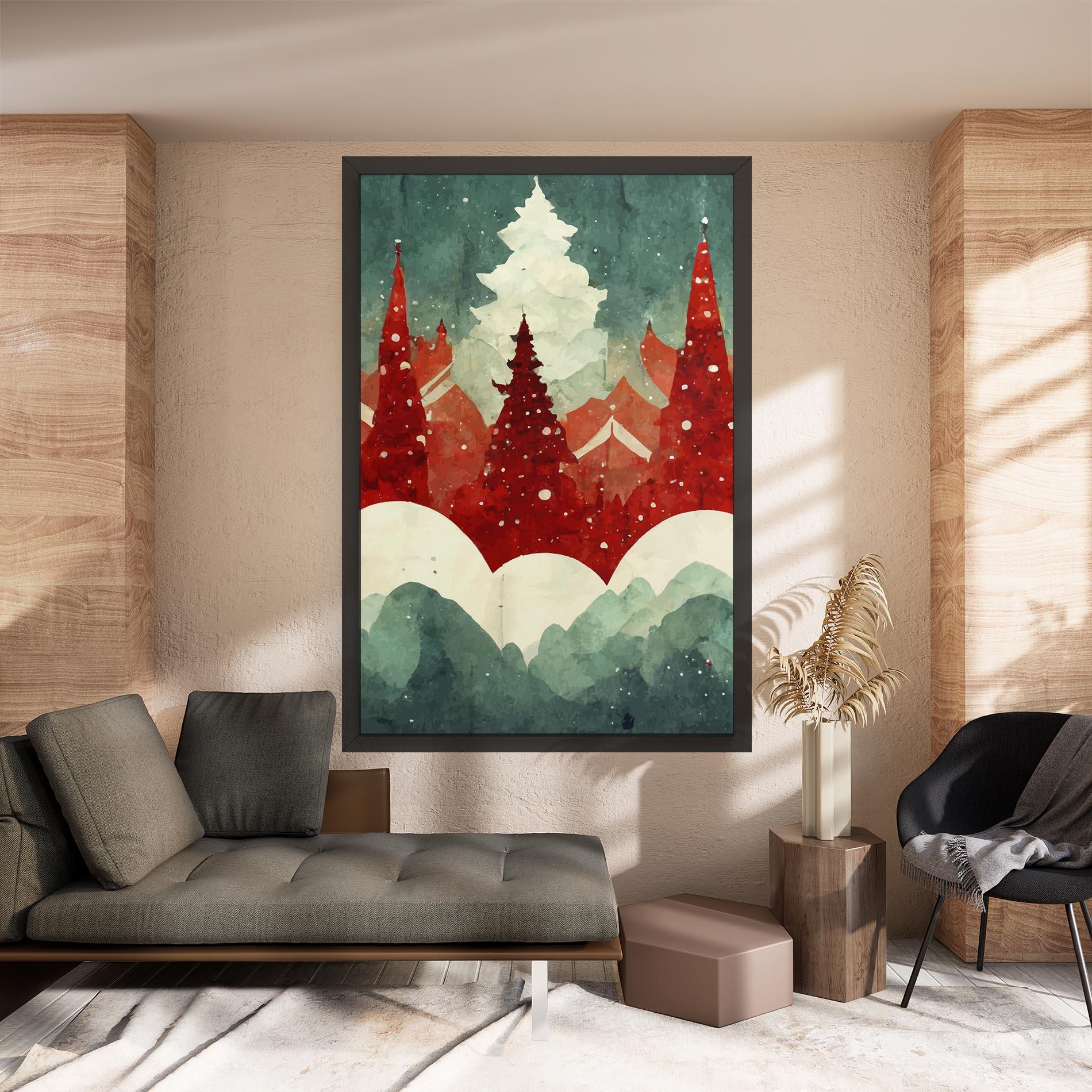 Vászonkép Christmas Landscape mockup 8
