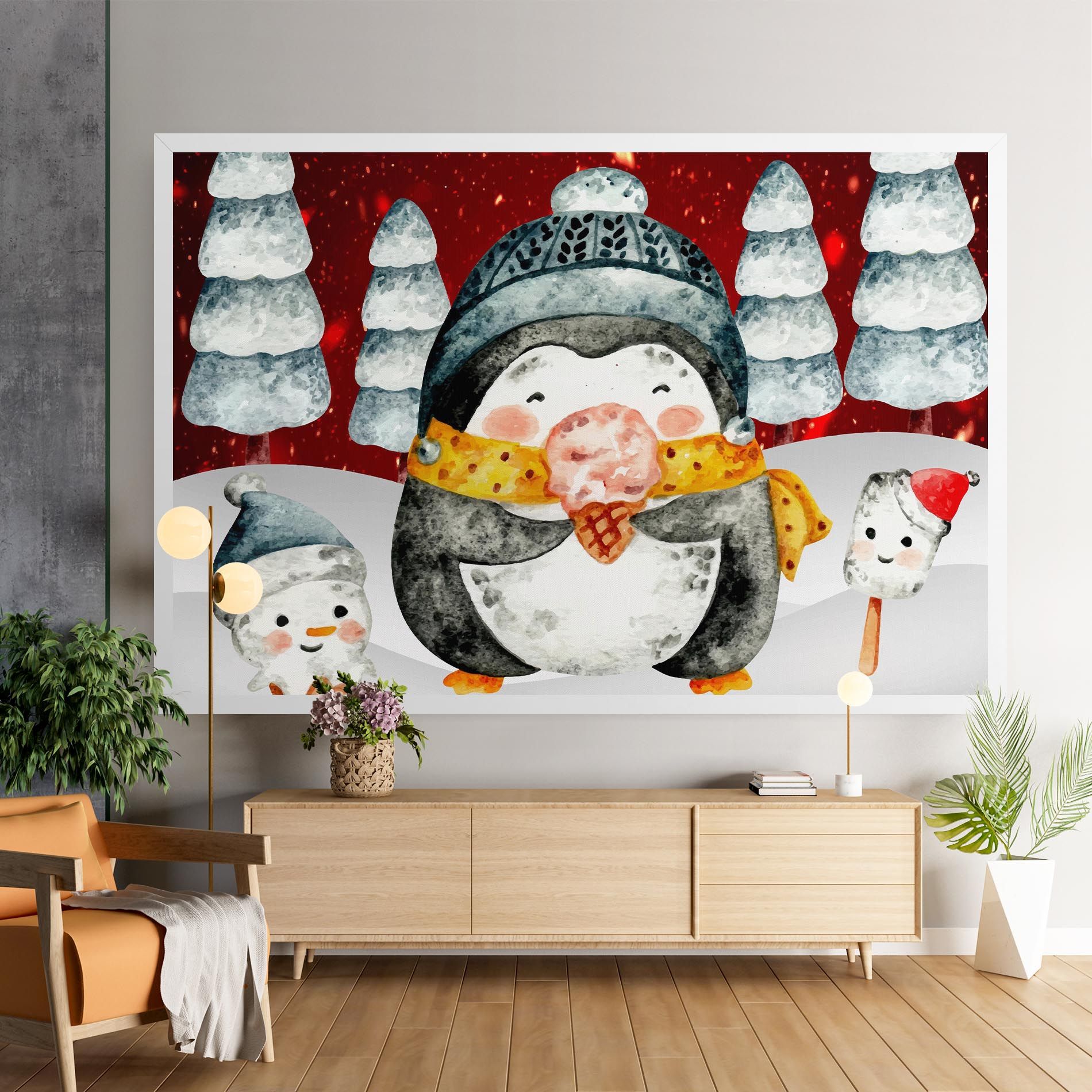 Yellow Pinguin mockup 9