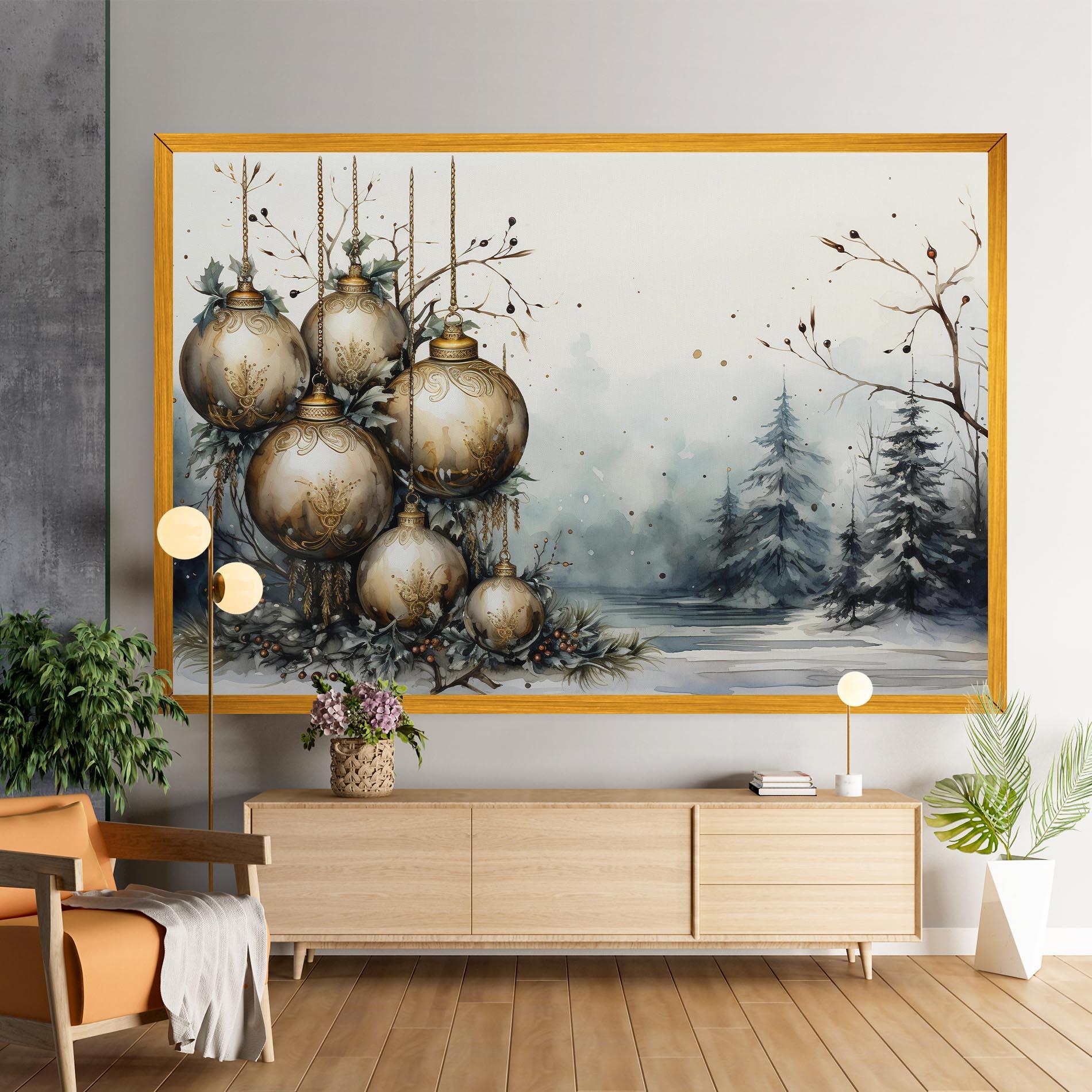 Vászonkép Christmas Art Paper mockup 9