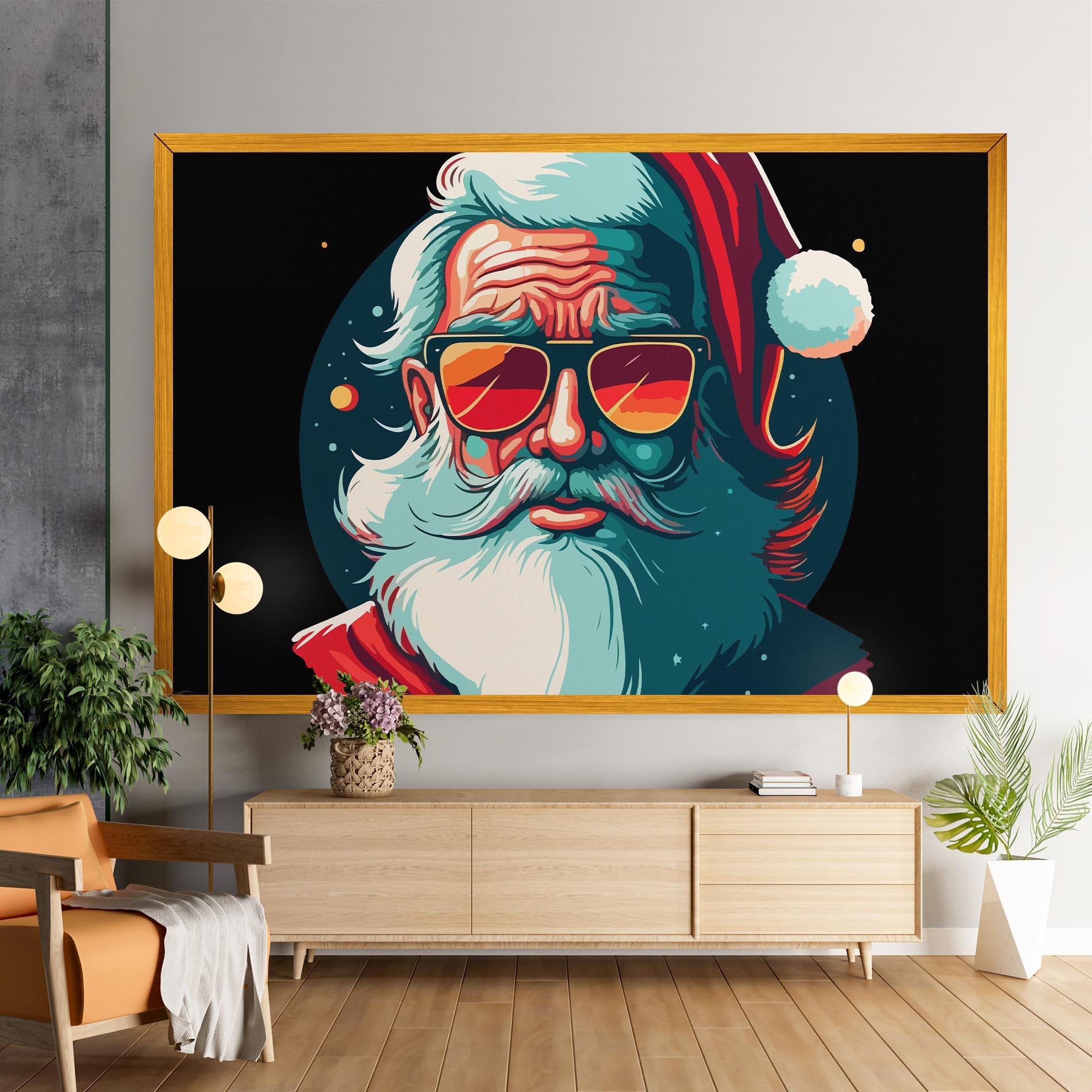 Vászonkép Color Glasses Santa mockup 9
