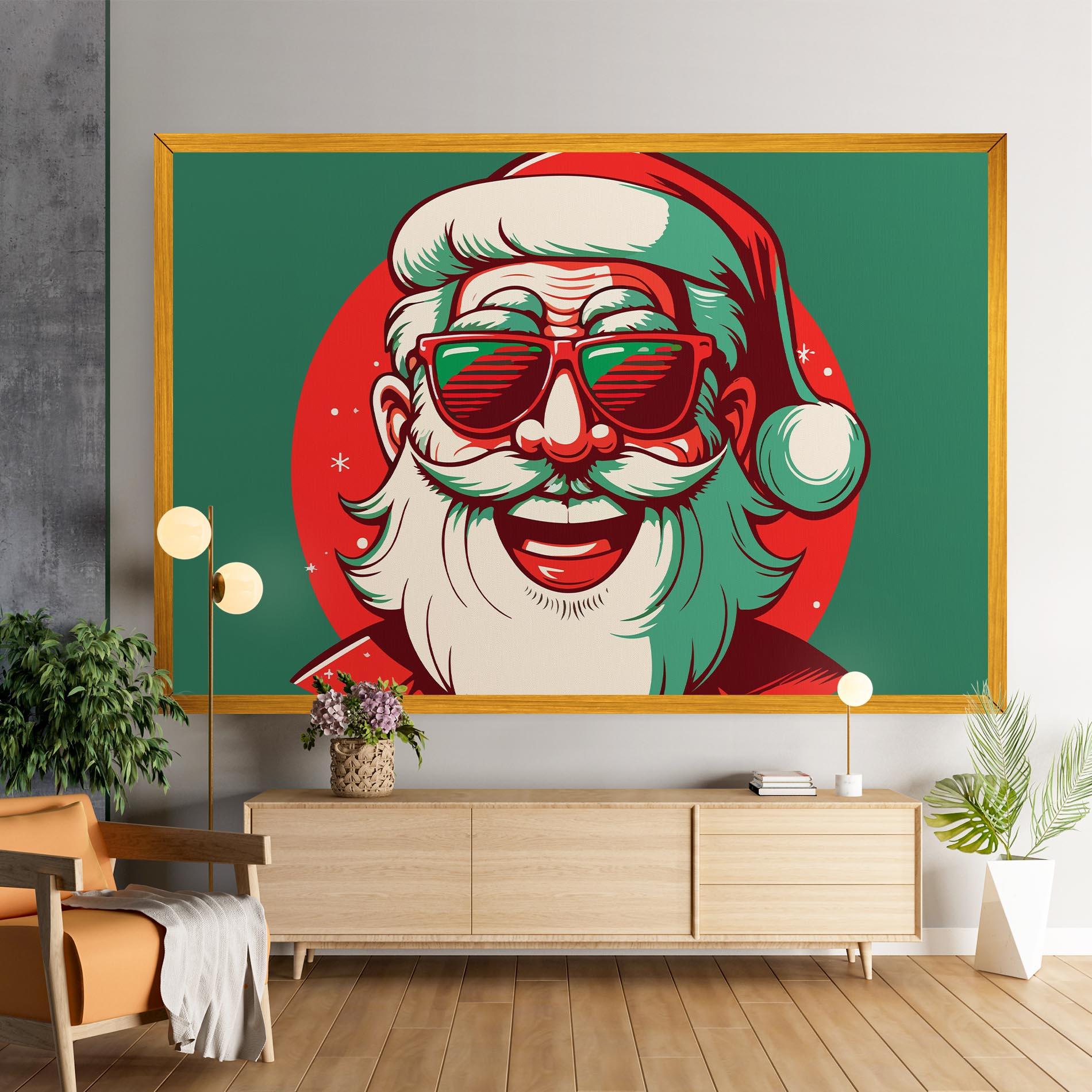 Vászonkép Crazy Smile Santa mockup 9