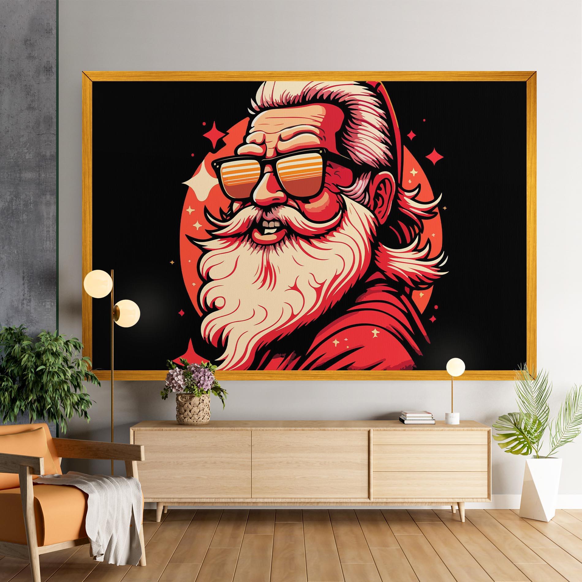 Vászonkép Glasses Santa mockup 9