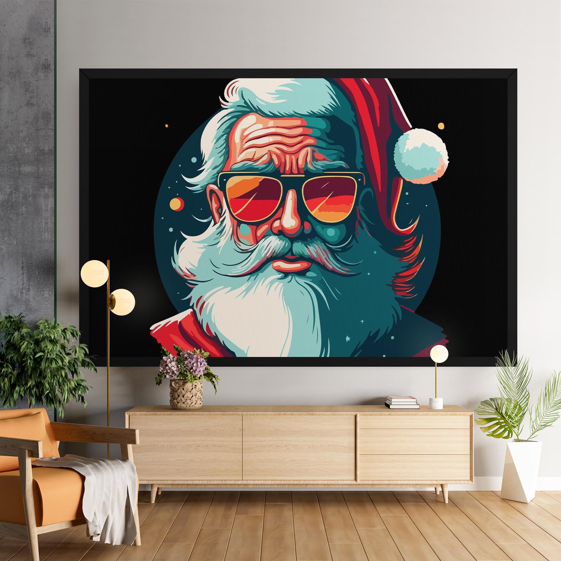 Vászonkép Color Glasses Santa mockup 9