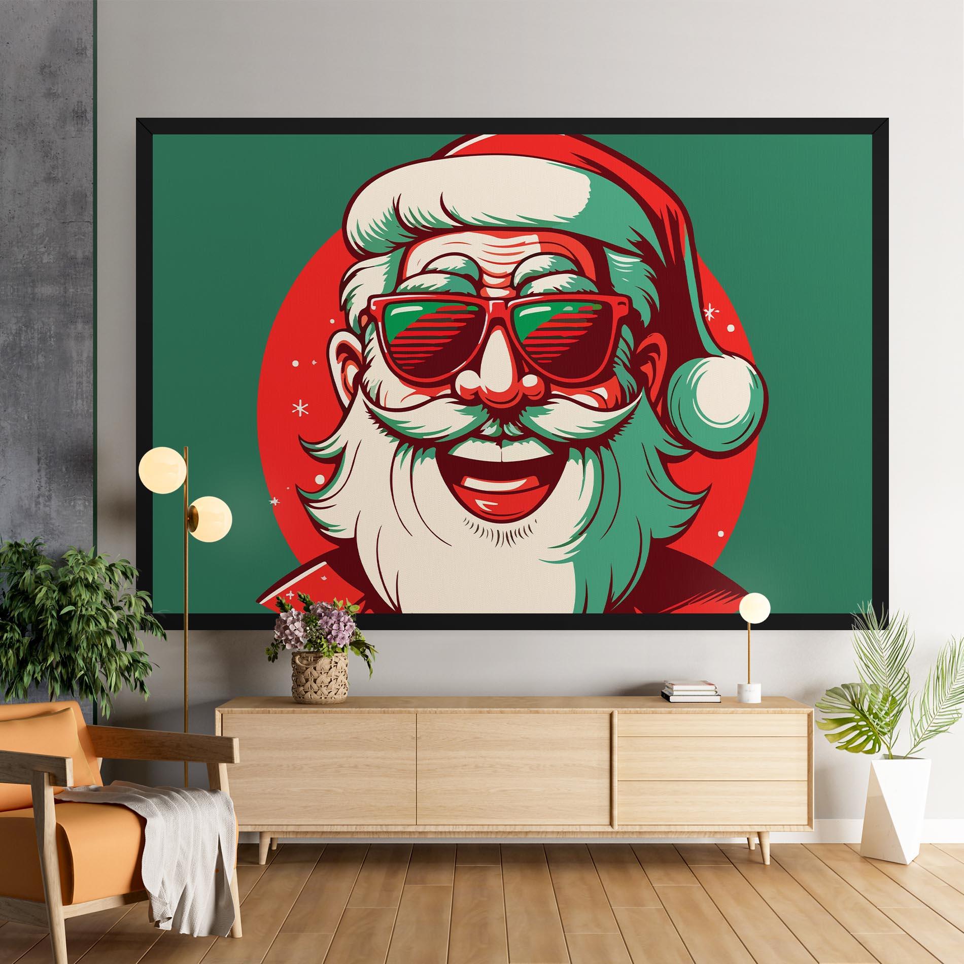 Vászonkép Crazy Smile Santa mockup 9