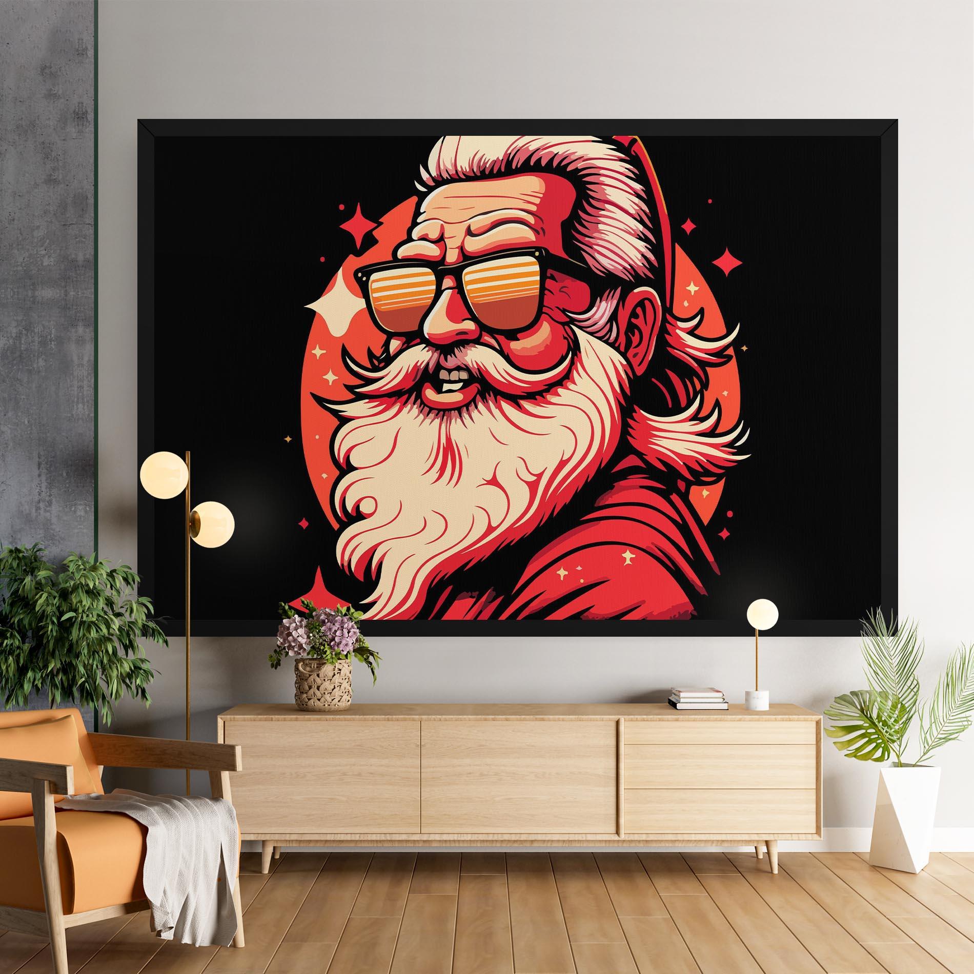 Vászonkép Glasses Santa mockup 9