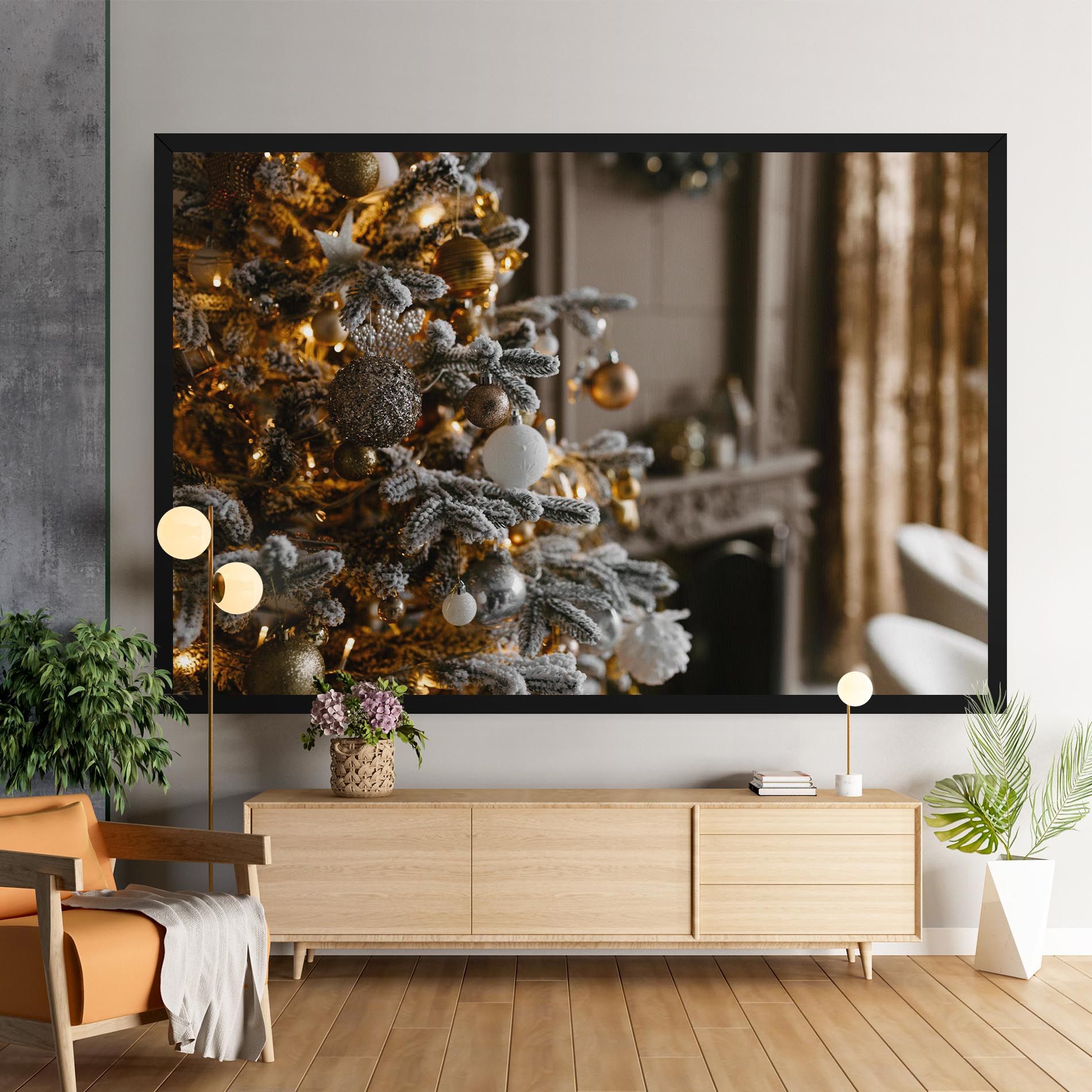 Gold Christmas Decorations mockup 9