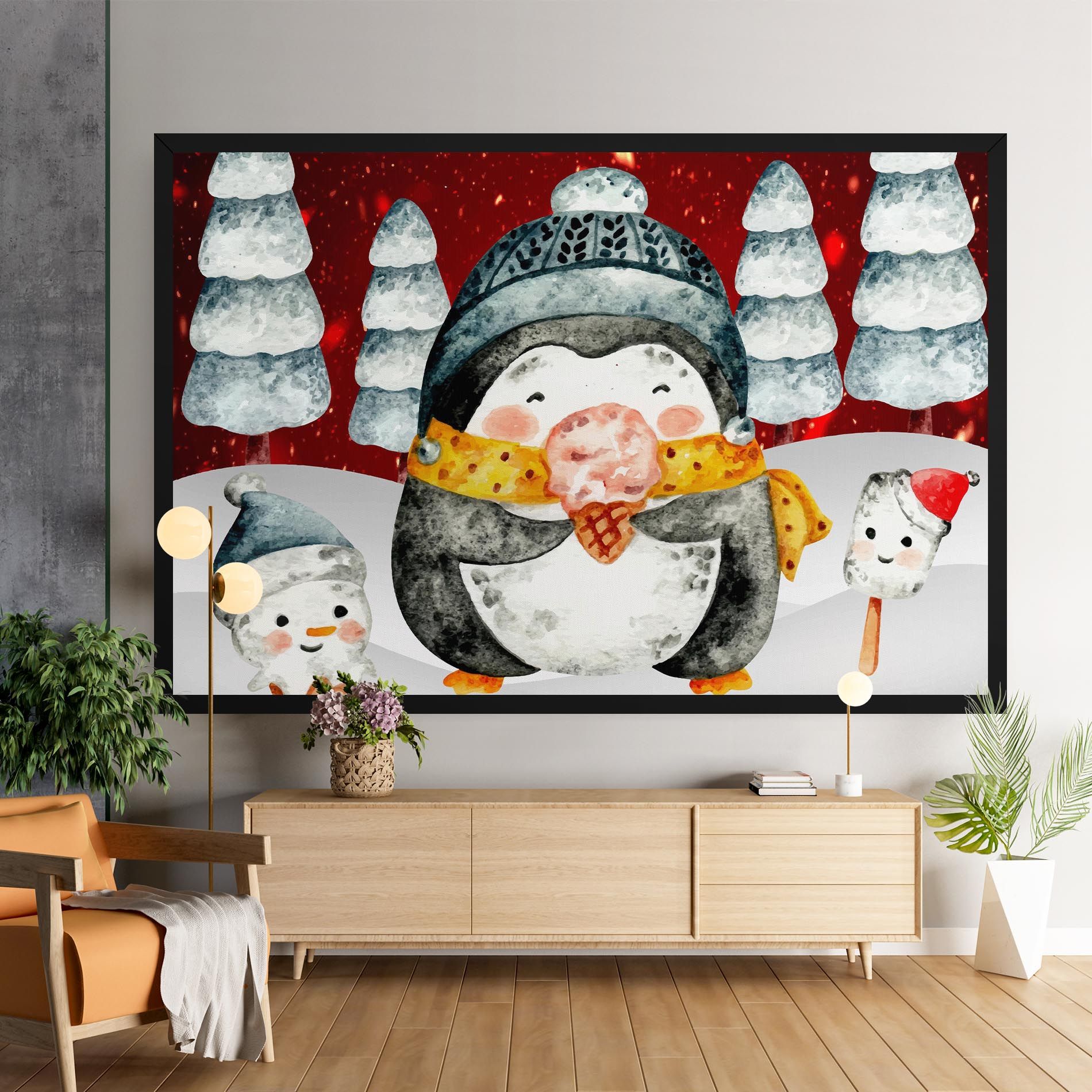 Yellow Pinguin mockup 9