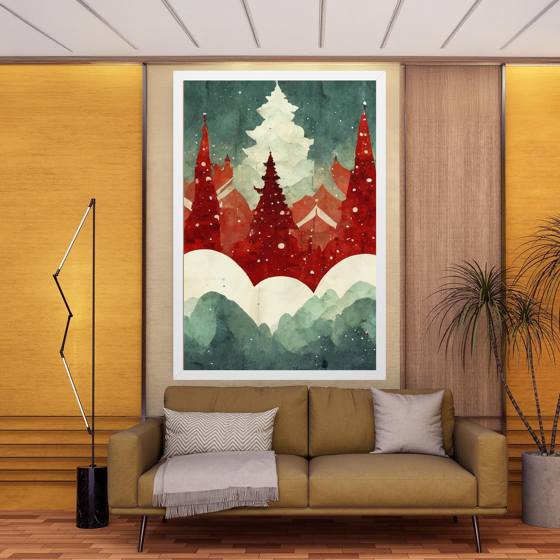 Vászonkép Christmas Landscape mockup 9