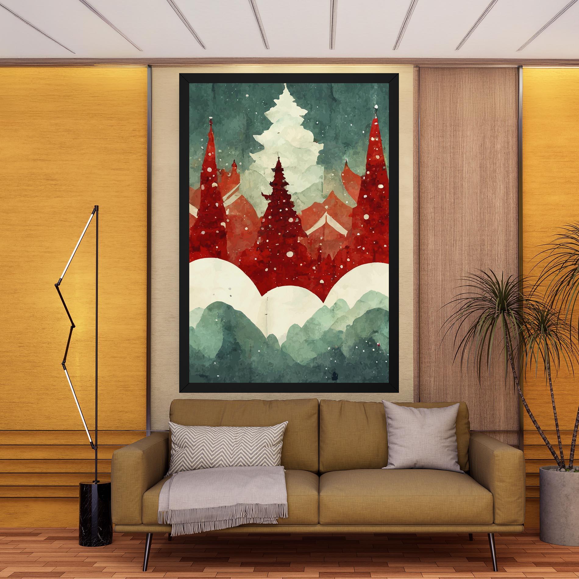 Vászonkép Christmas Landscape mockup 9