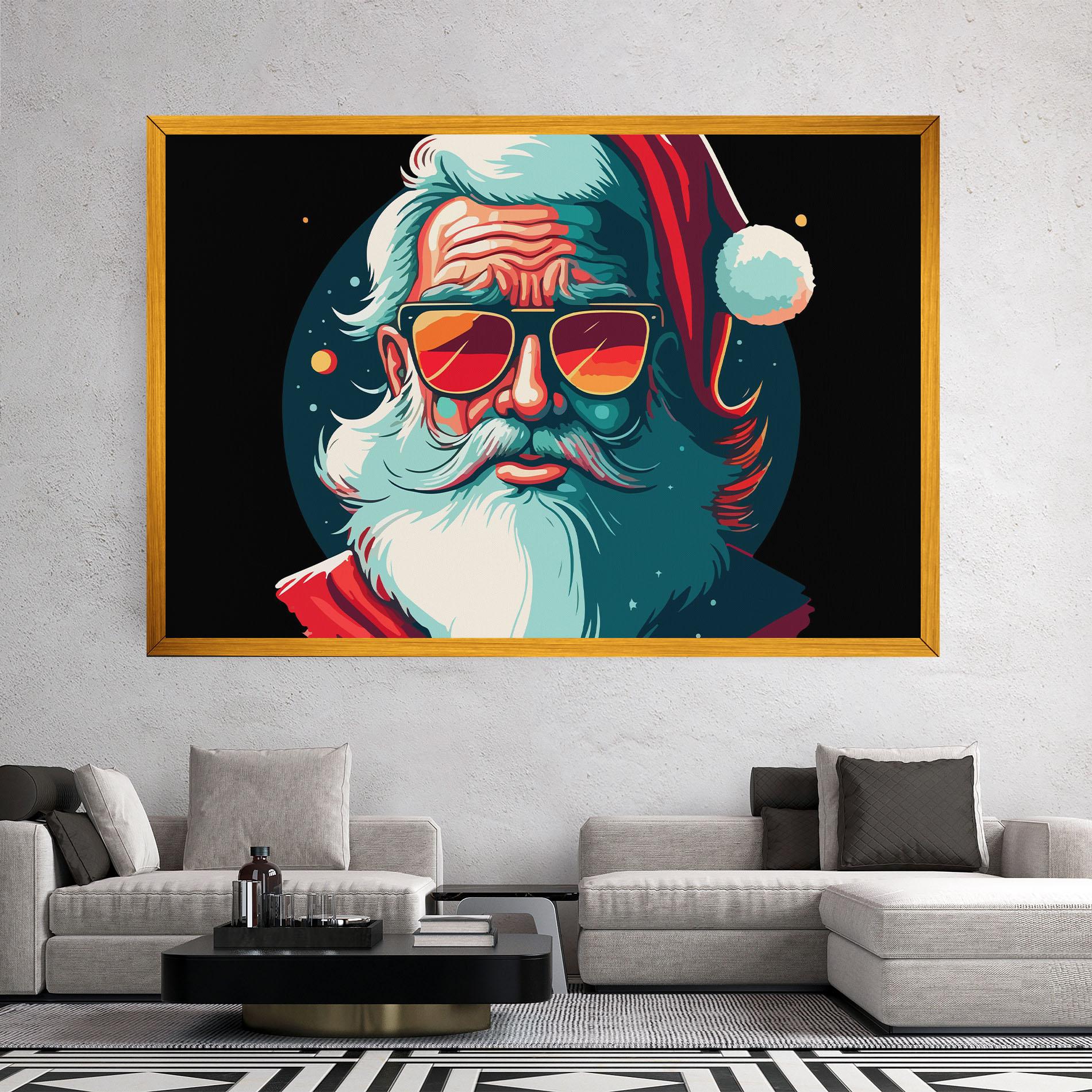 Vászonkép Color Glasses Santa mockup 2