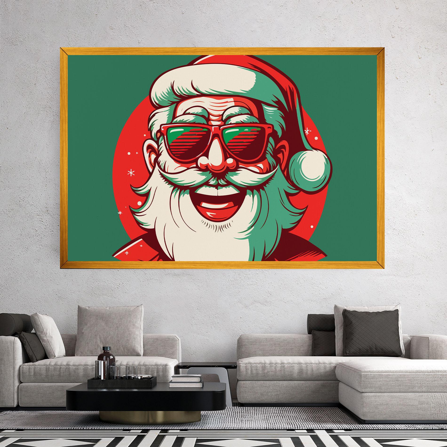Vászonkép Crazy Smile Santa mockup 2