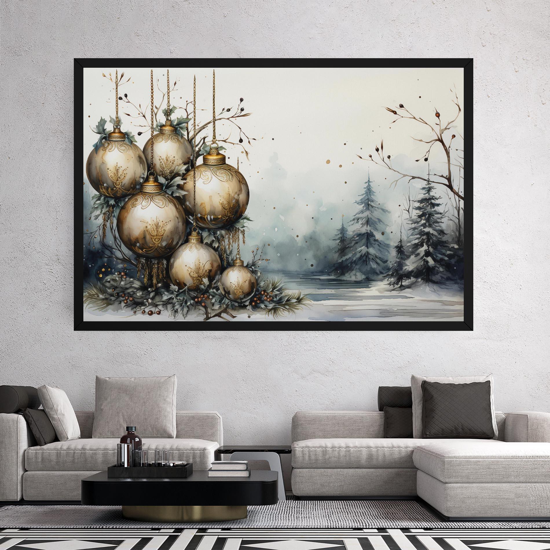 Vászonkép Christmas Art Paper mockup 2