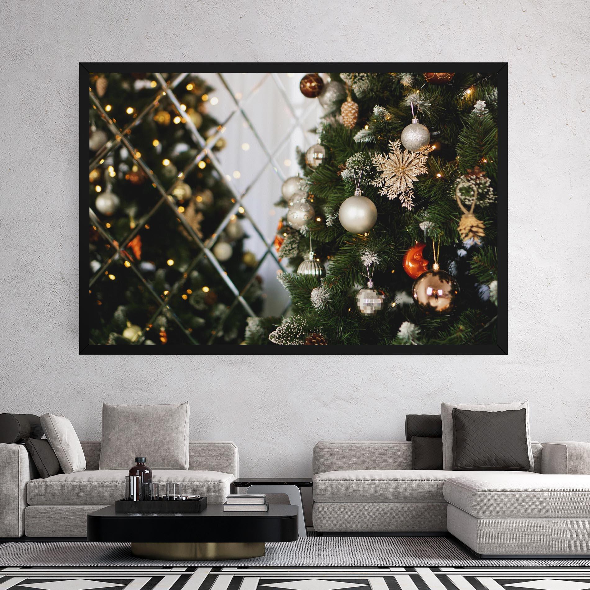 Vászonkép Christmas Decor Tree mockup 2