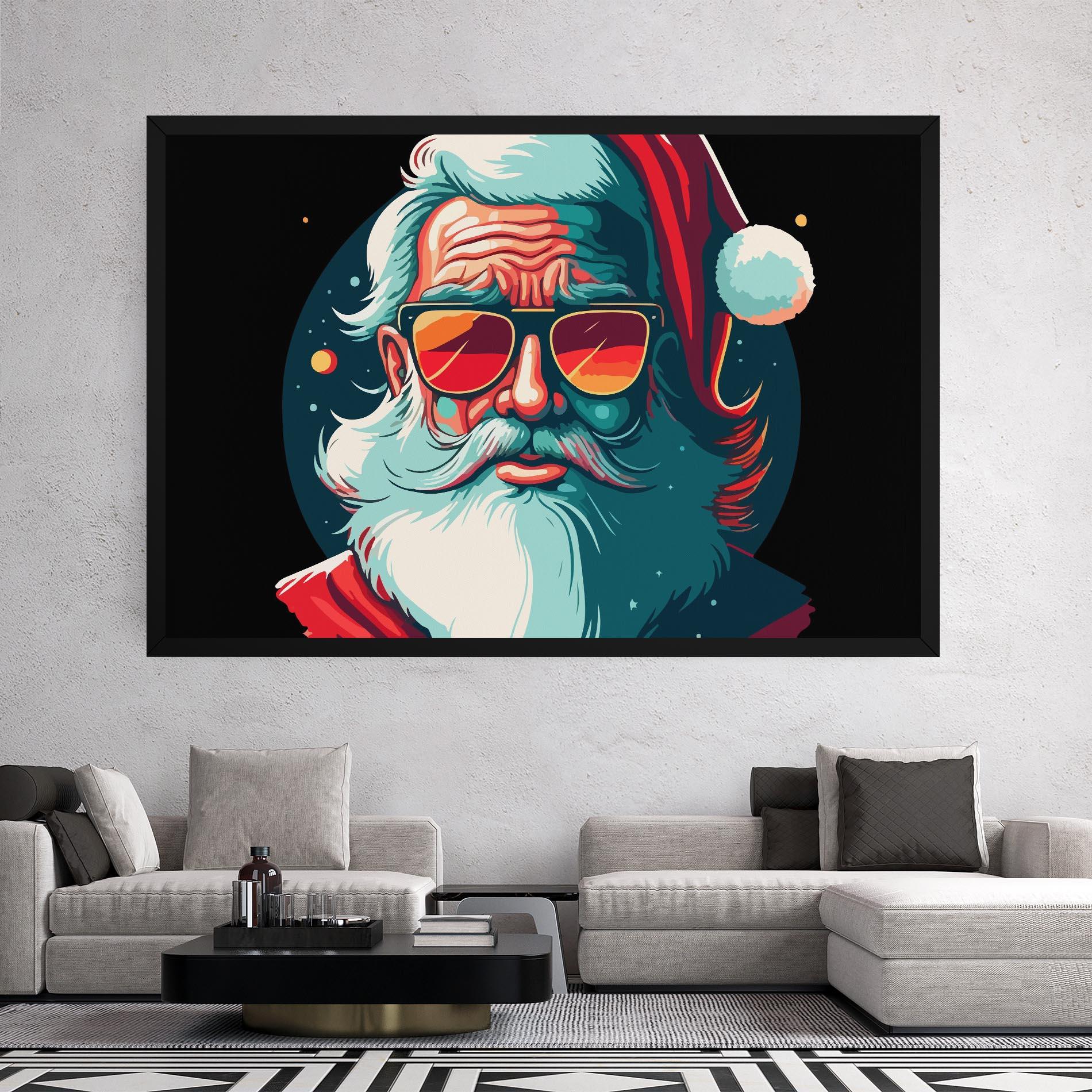 Vászonkép Color Glasses Santa mockup 2