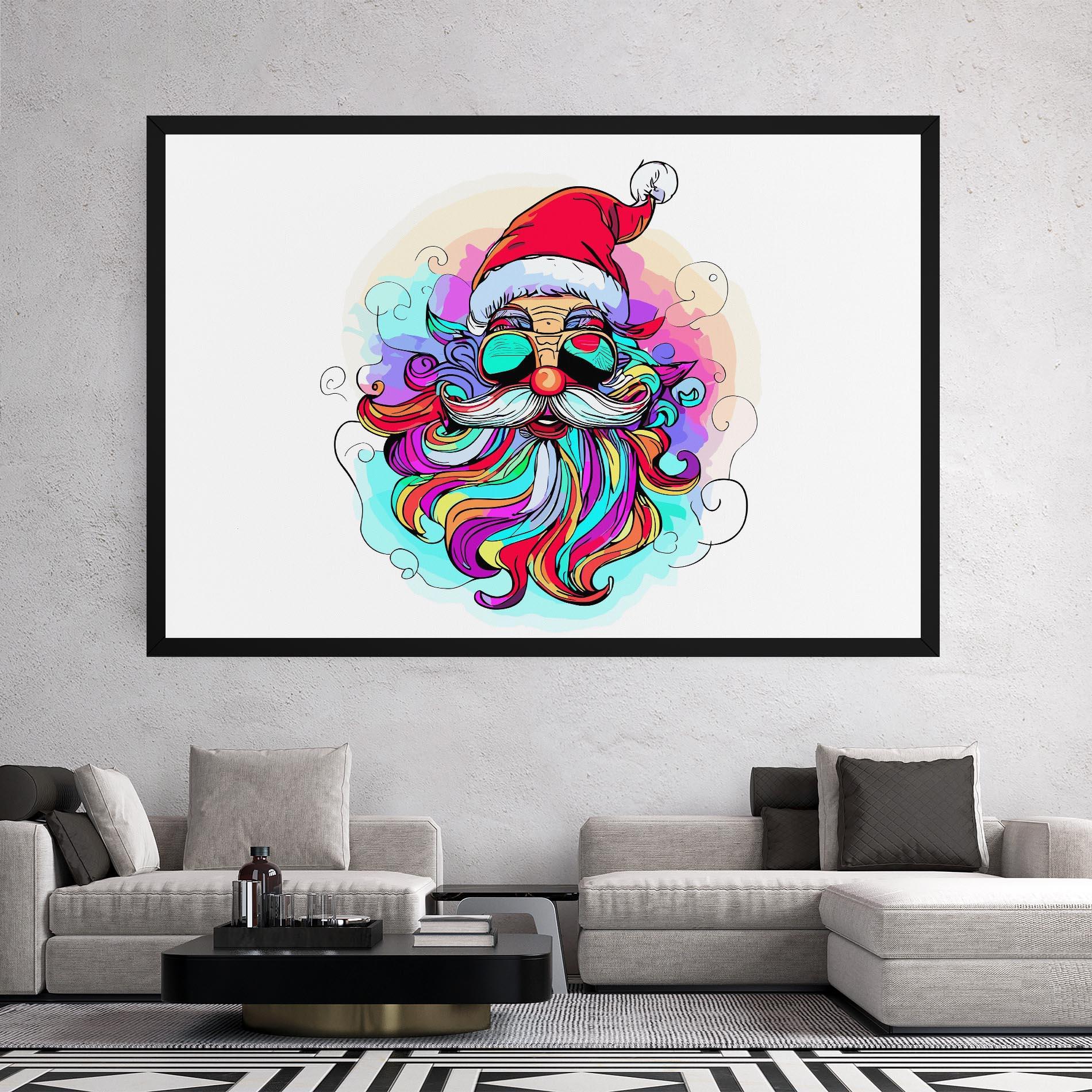 Vászonkép Colorful Santa mockup 2