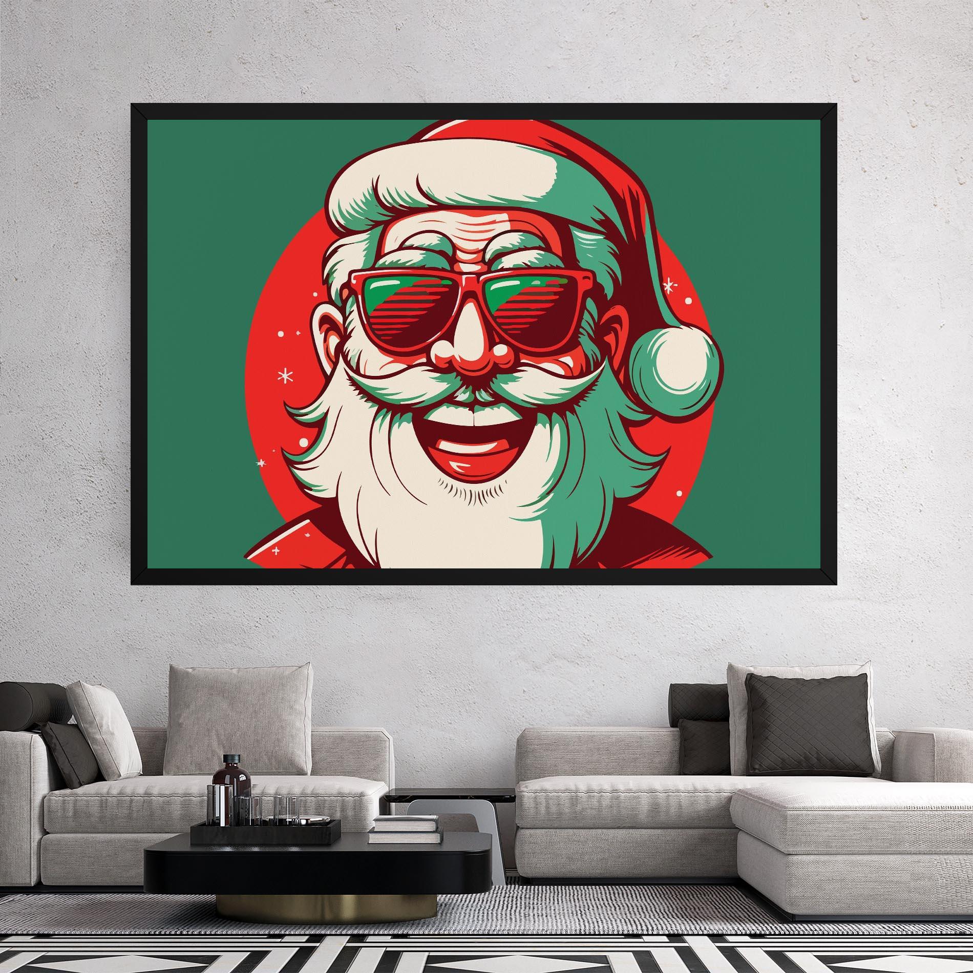 Vászonkép Crazy Smile Santa mockup 2
