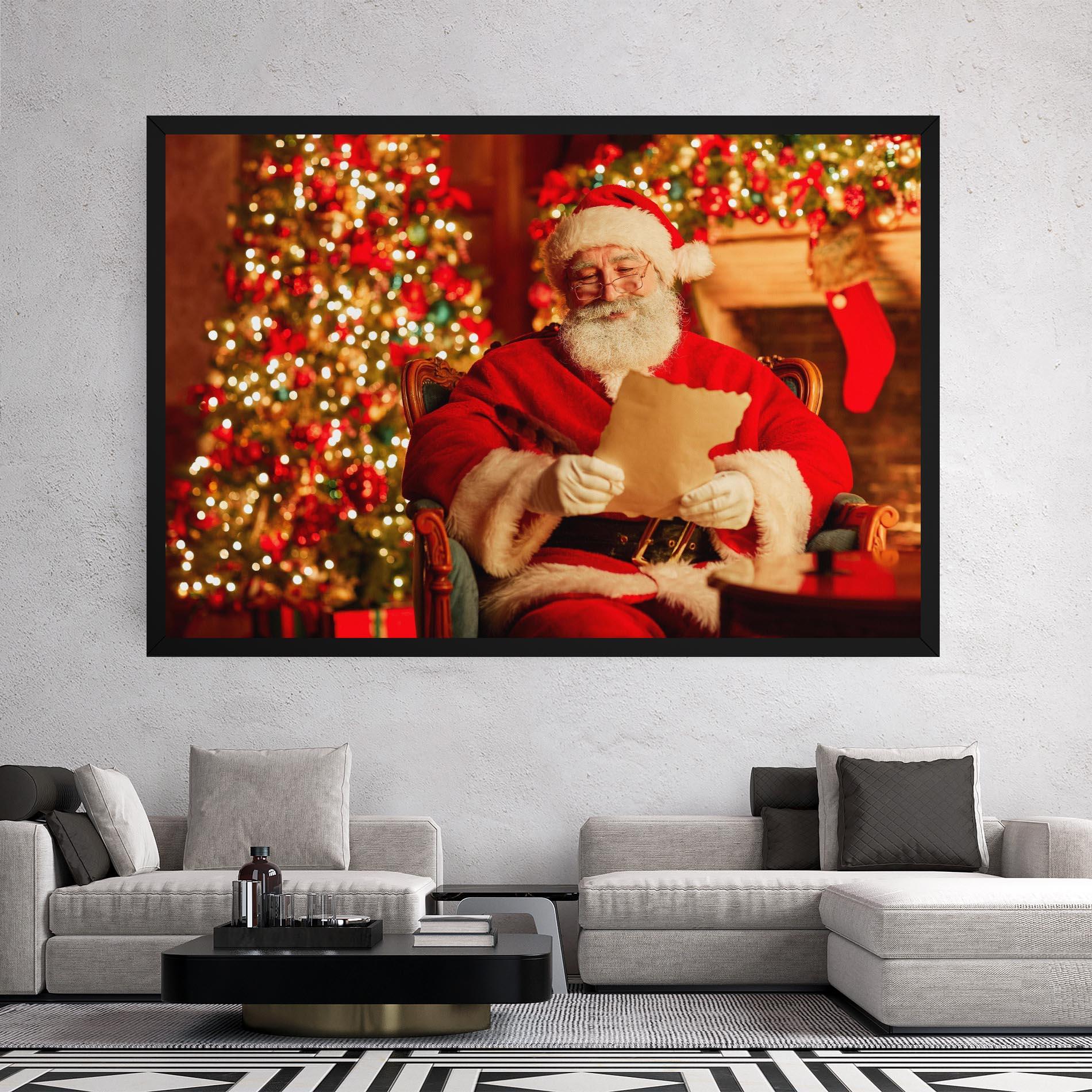 Vászonkép Reading Christmas Letter mockup 2