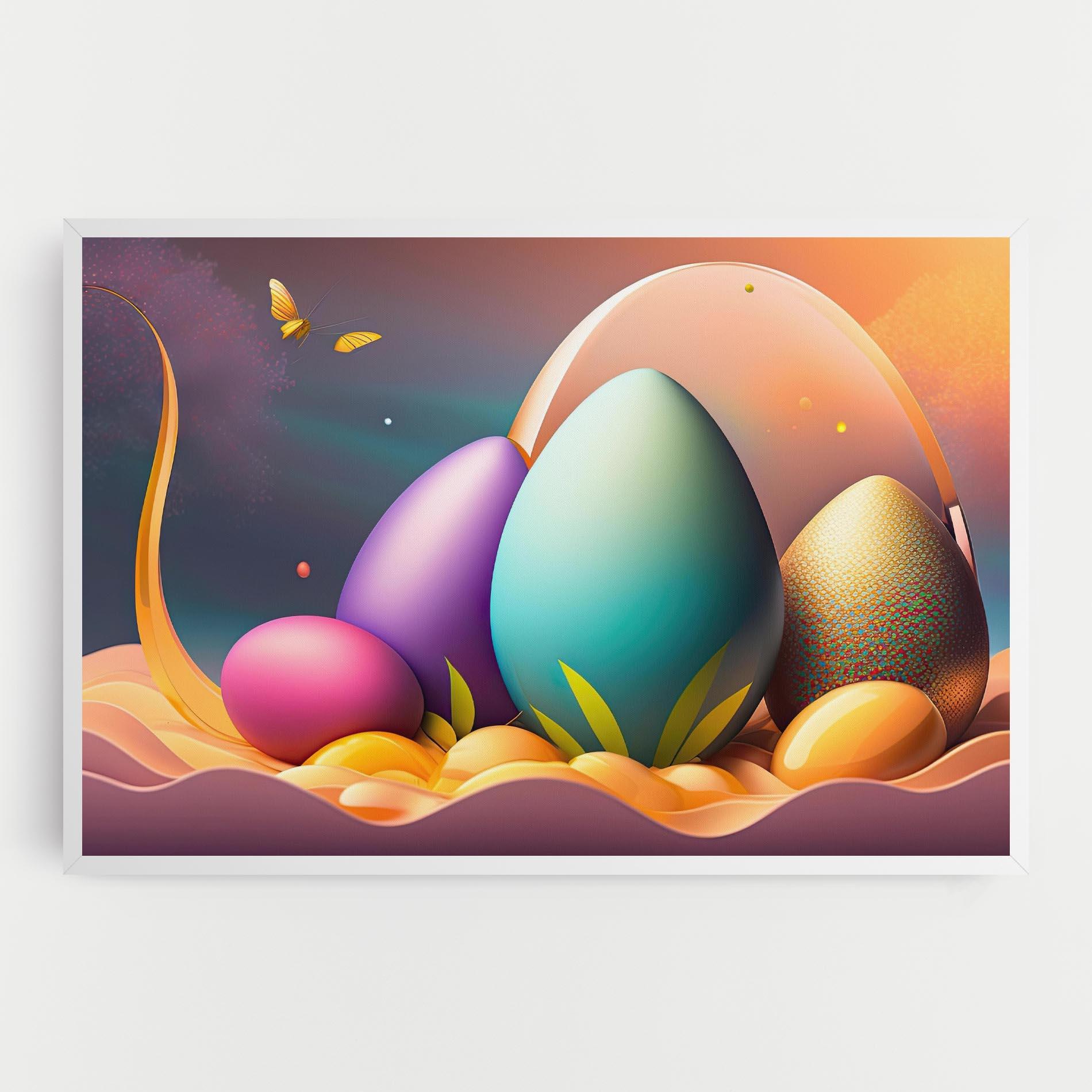 Vászonkép Big Blue Easter Egg mockup 0