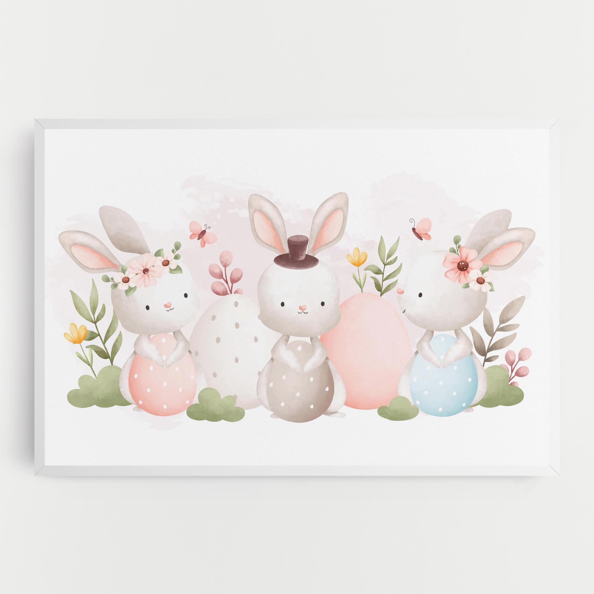 Vászonkép Bunny With Hat mockup 0