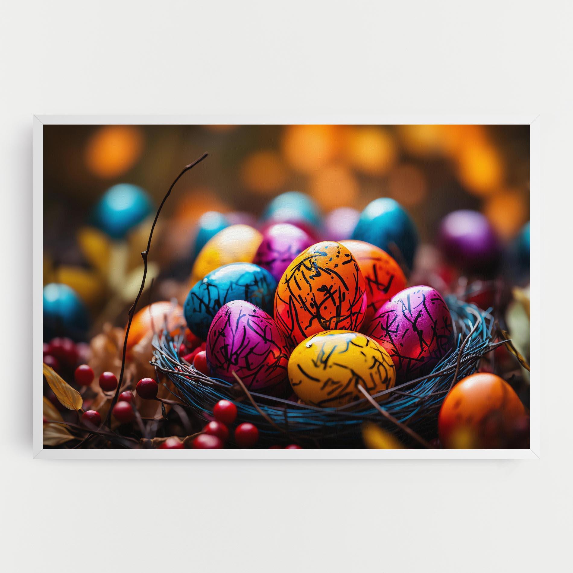 Vászonkép Colorful Easter Eggs mockup 0