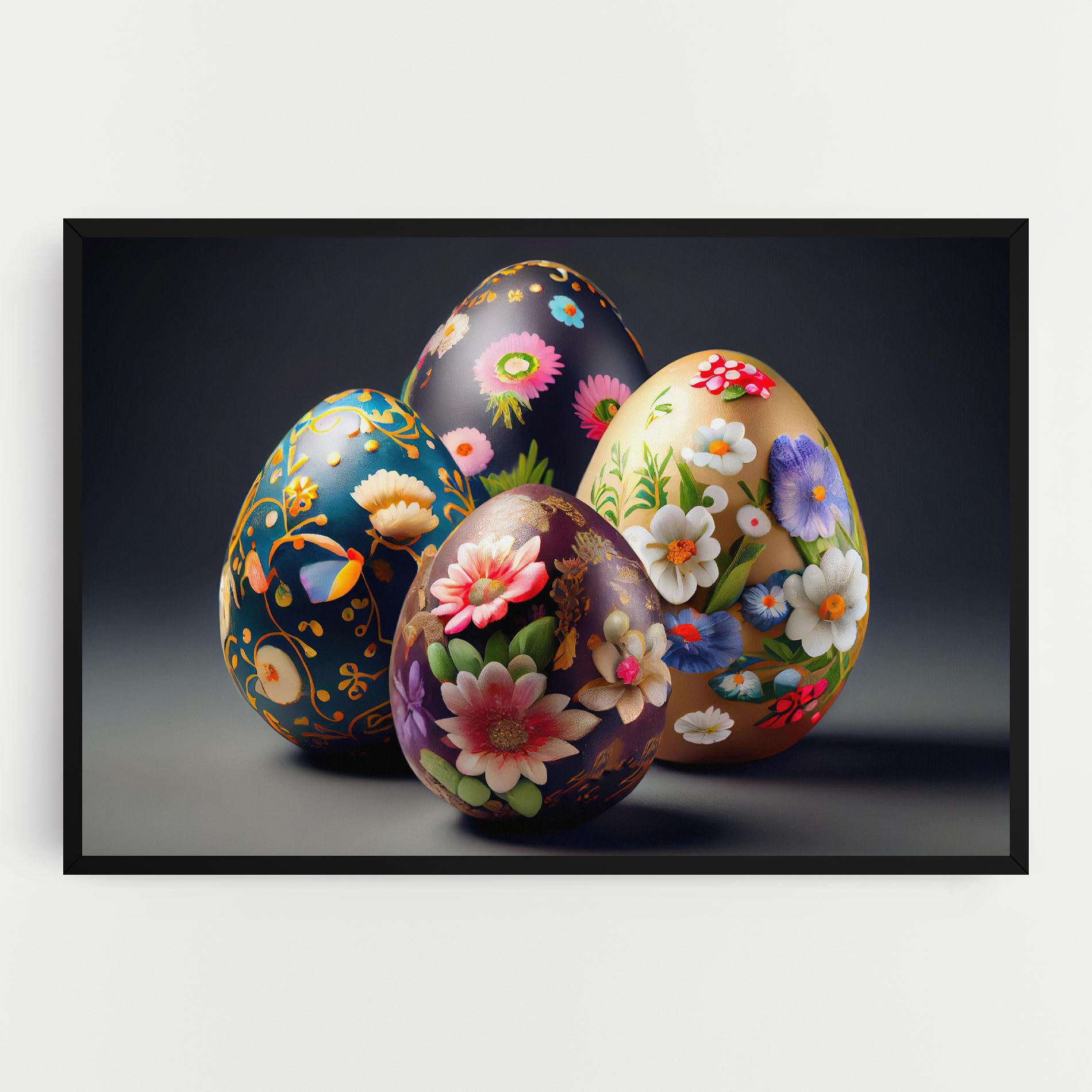 Vászonkép Easter Egs Flowers mockup 0