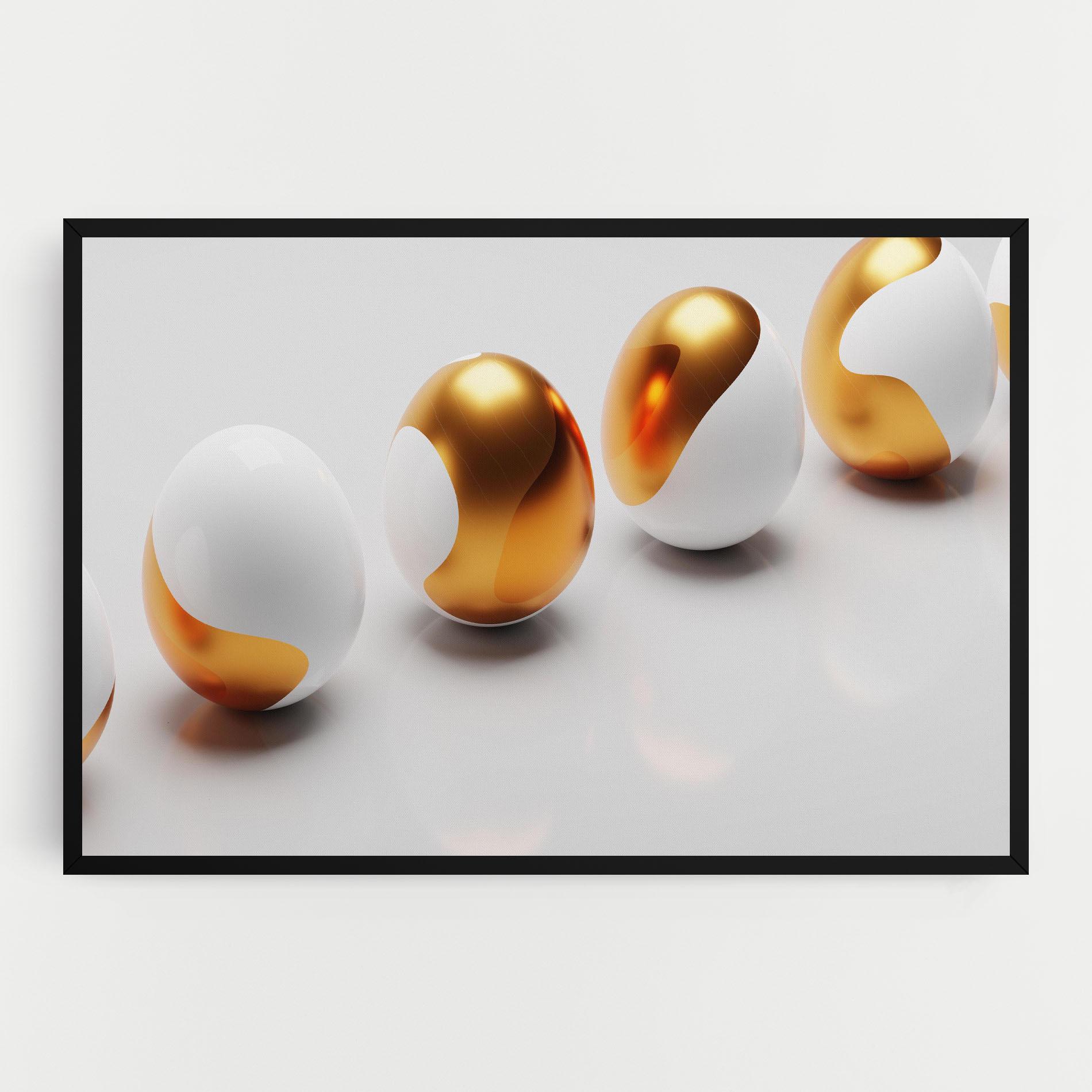 Vászonkép Elegant Easter Eggs mockup 0