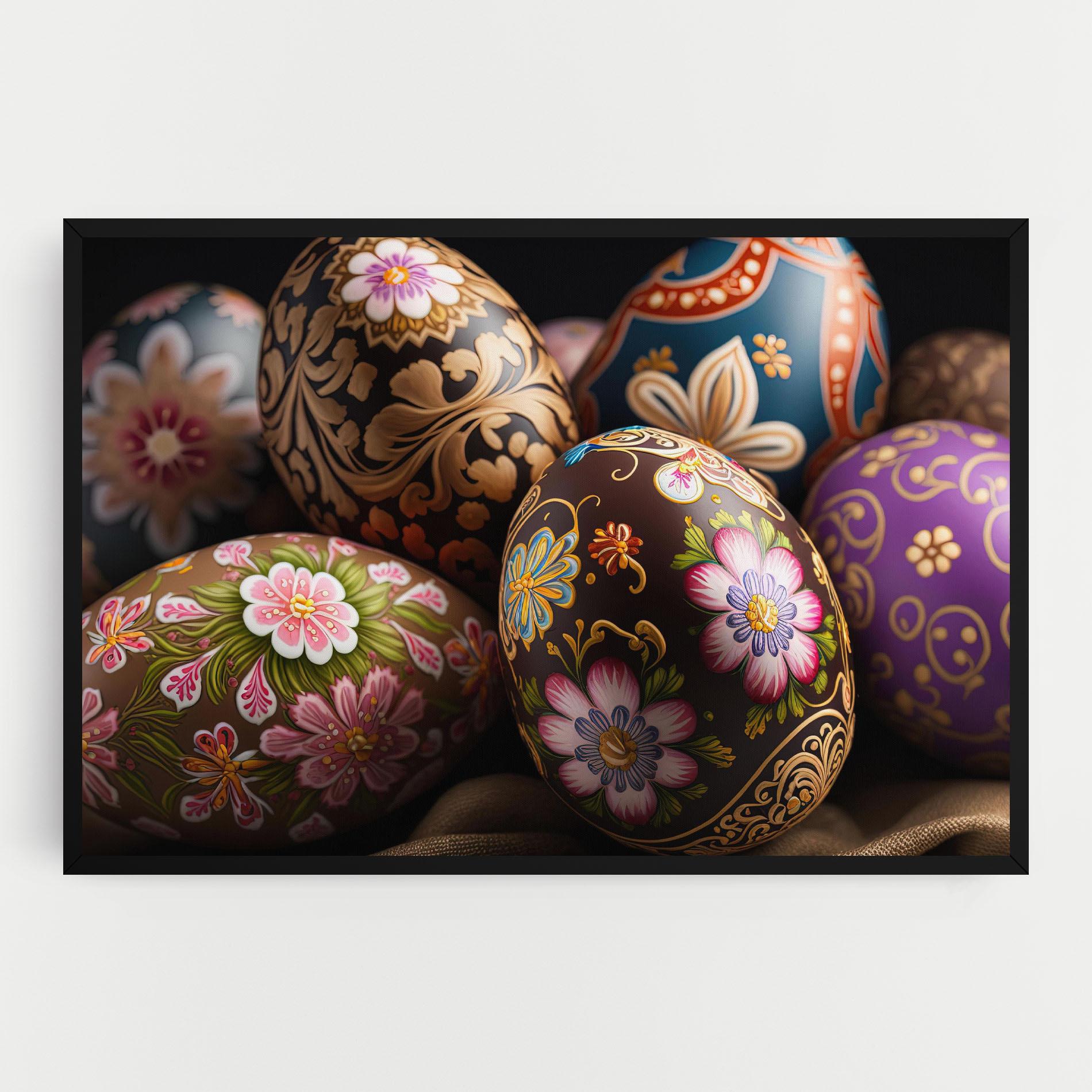 Vászonkép Pretty Painted Eggs mockup 0
