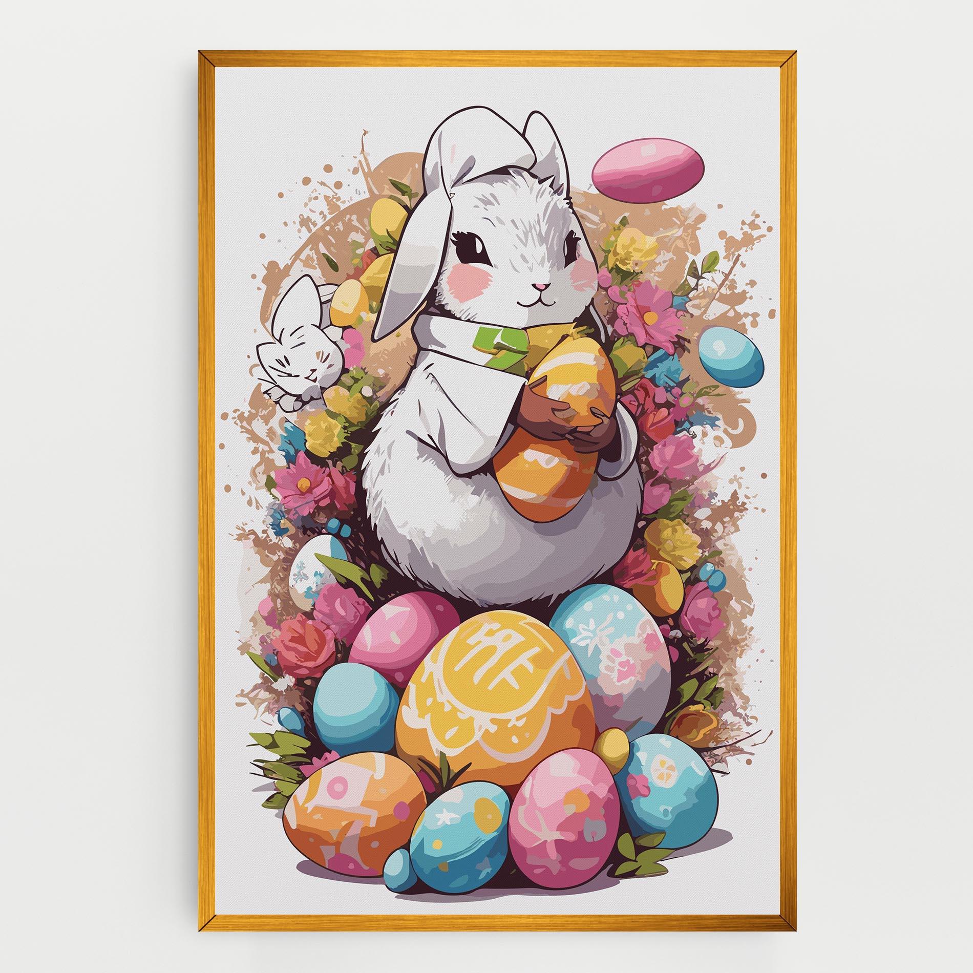 Vászonkép White Easter Bunny mockup 0