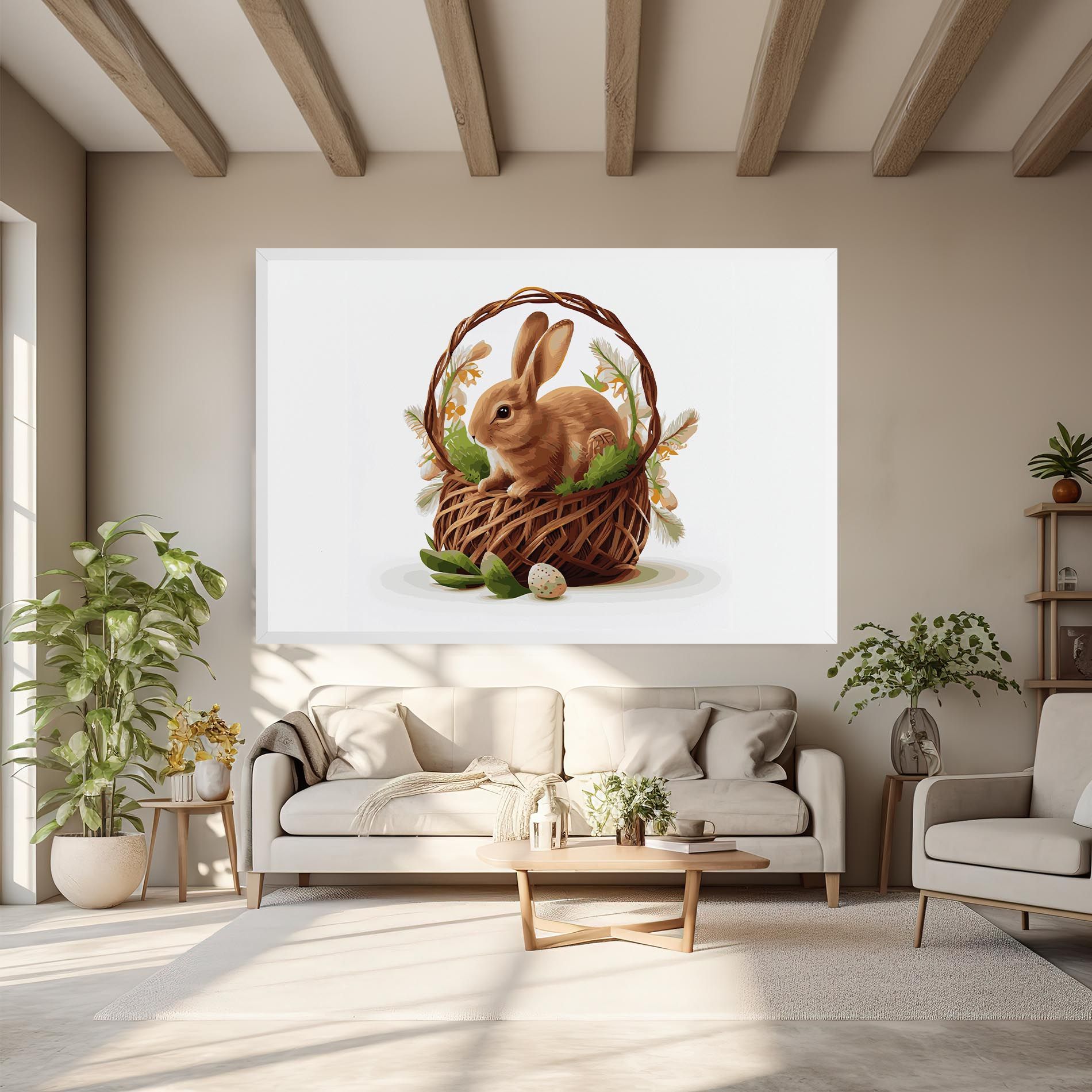 Bunny In Basket mockup 6