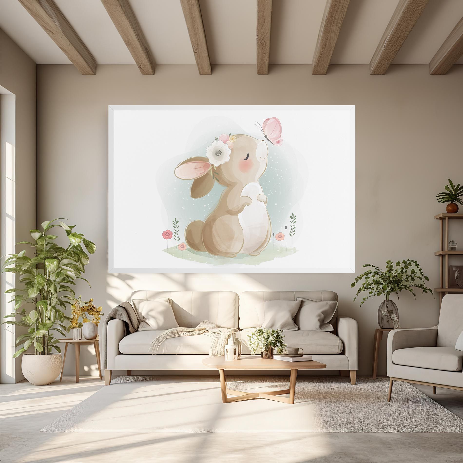 Butterfly On Bunny Nose mockup 6