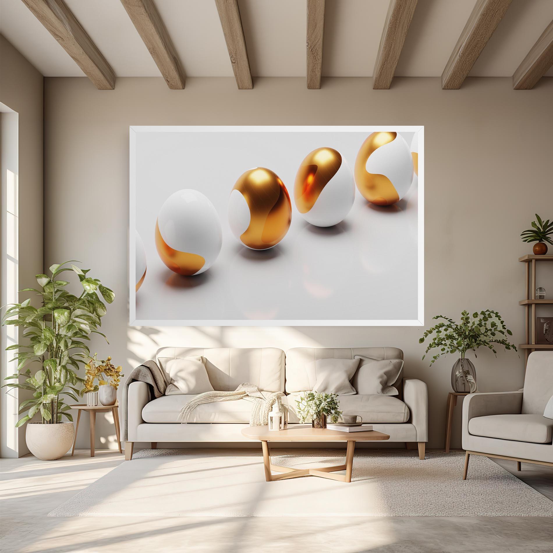 Vászonkép Elegant Easter Eggs mockup 6