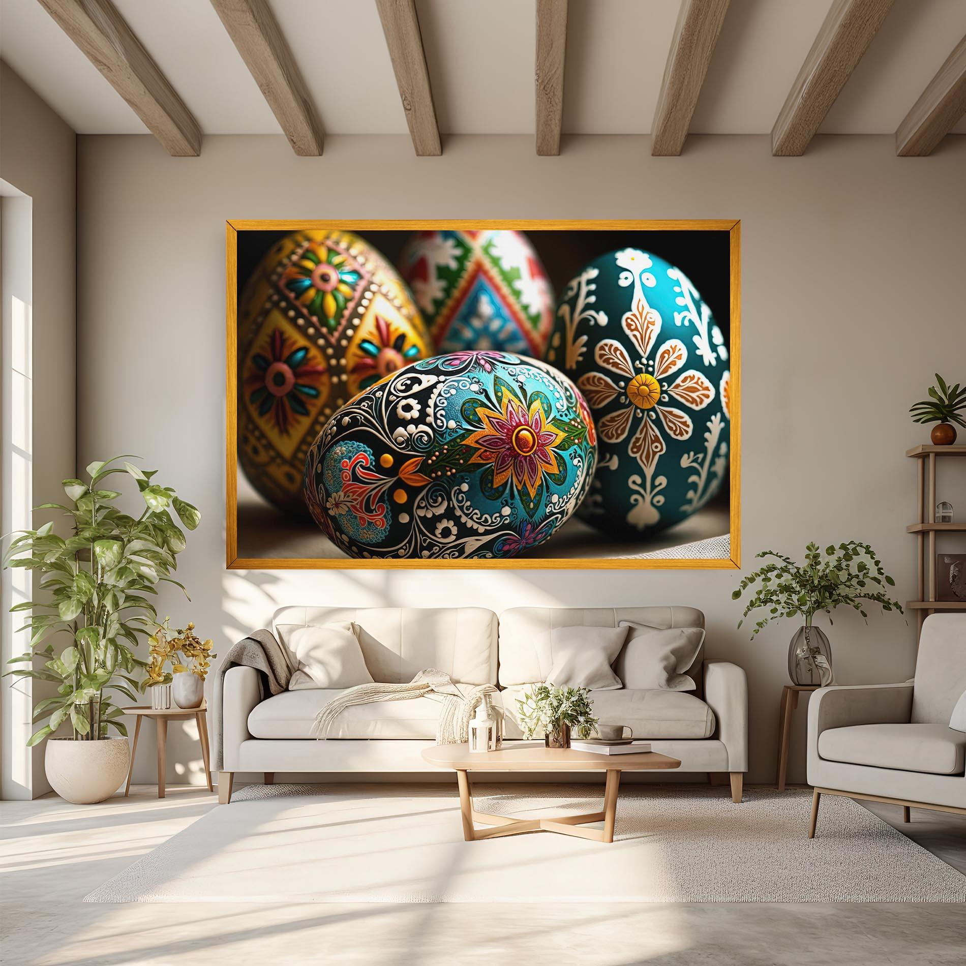 Vászonkép Easter Eggs Ornament mockup 6