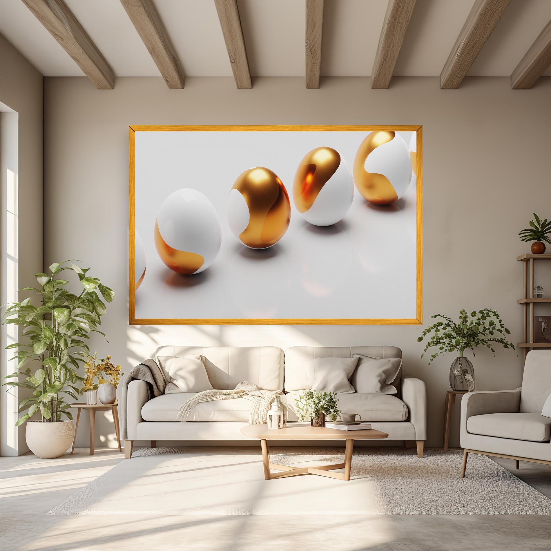 Vászonkép Elegant Easter Eggs mockup 6