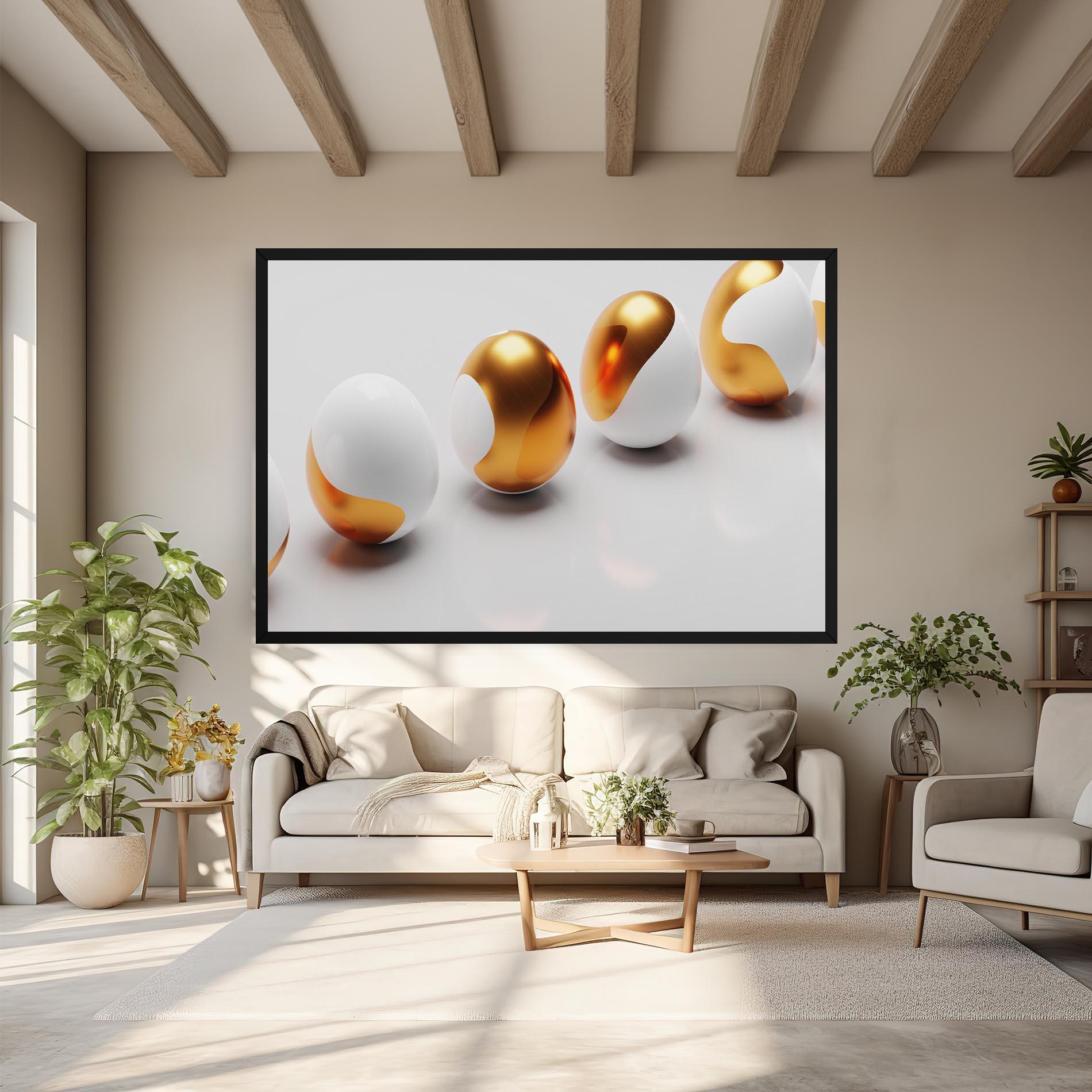 Vászonkép Elegant Easter Eggs mockup 6