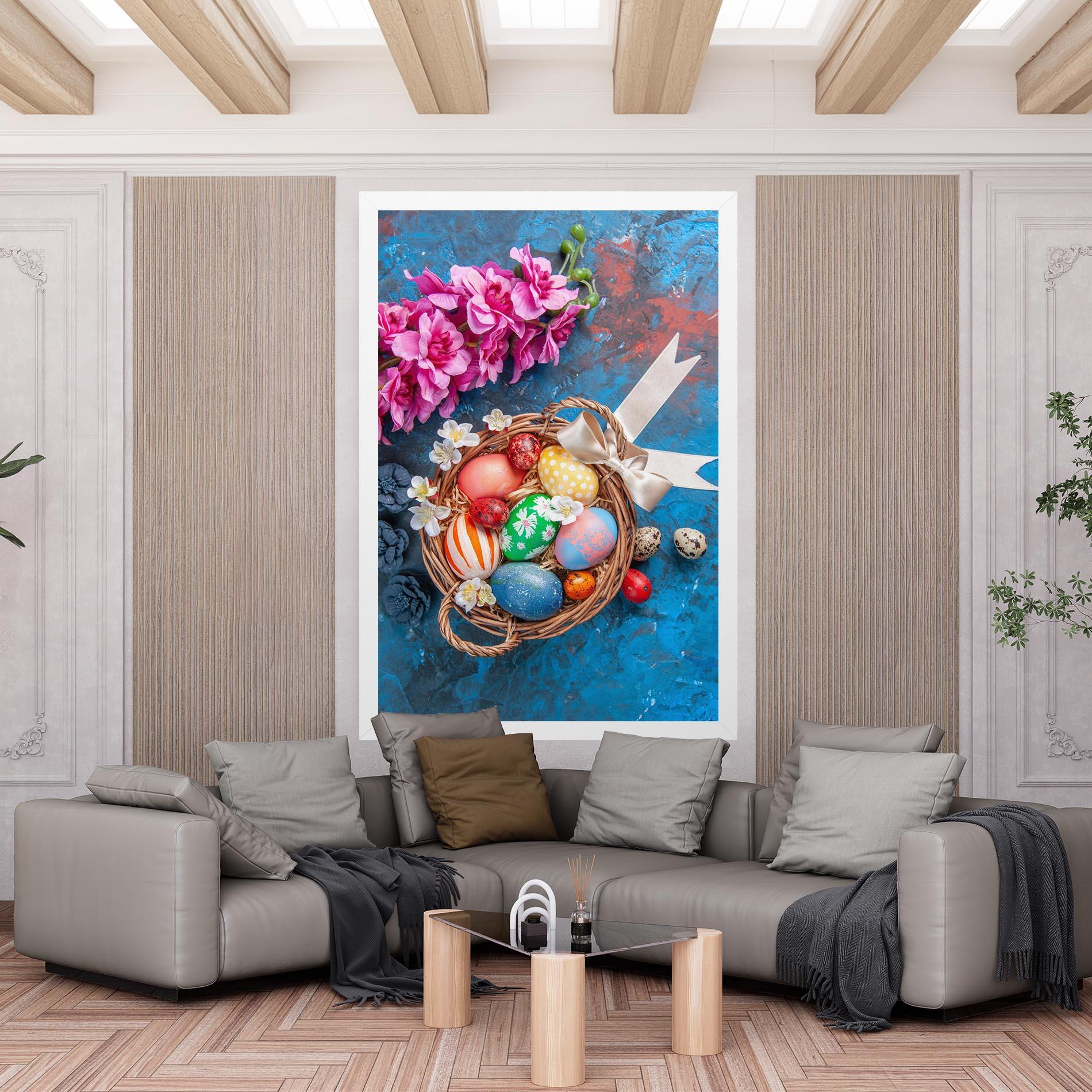 Vászonkép Colored Easter Eggs mockup 6
