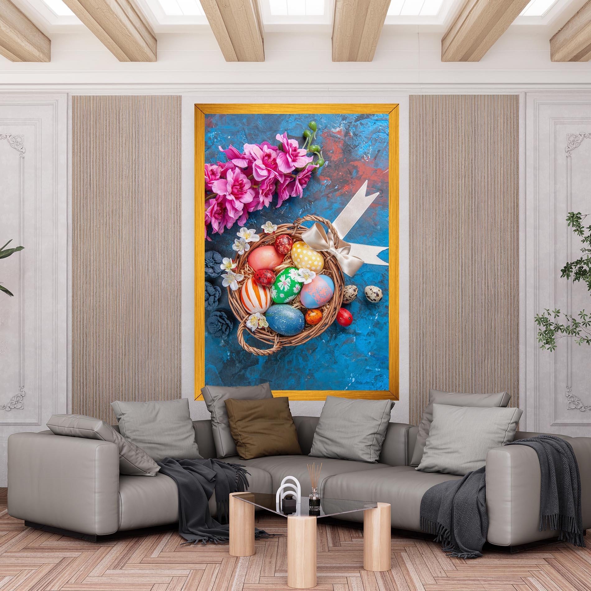 Vászonkép Colored Easter Eggs mockup 6