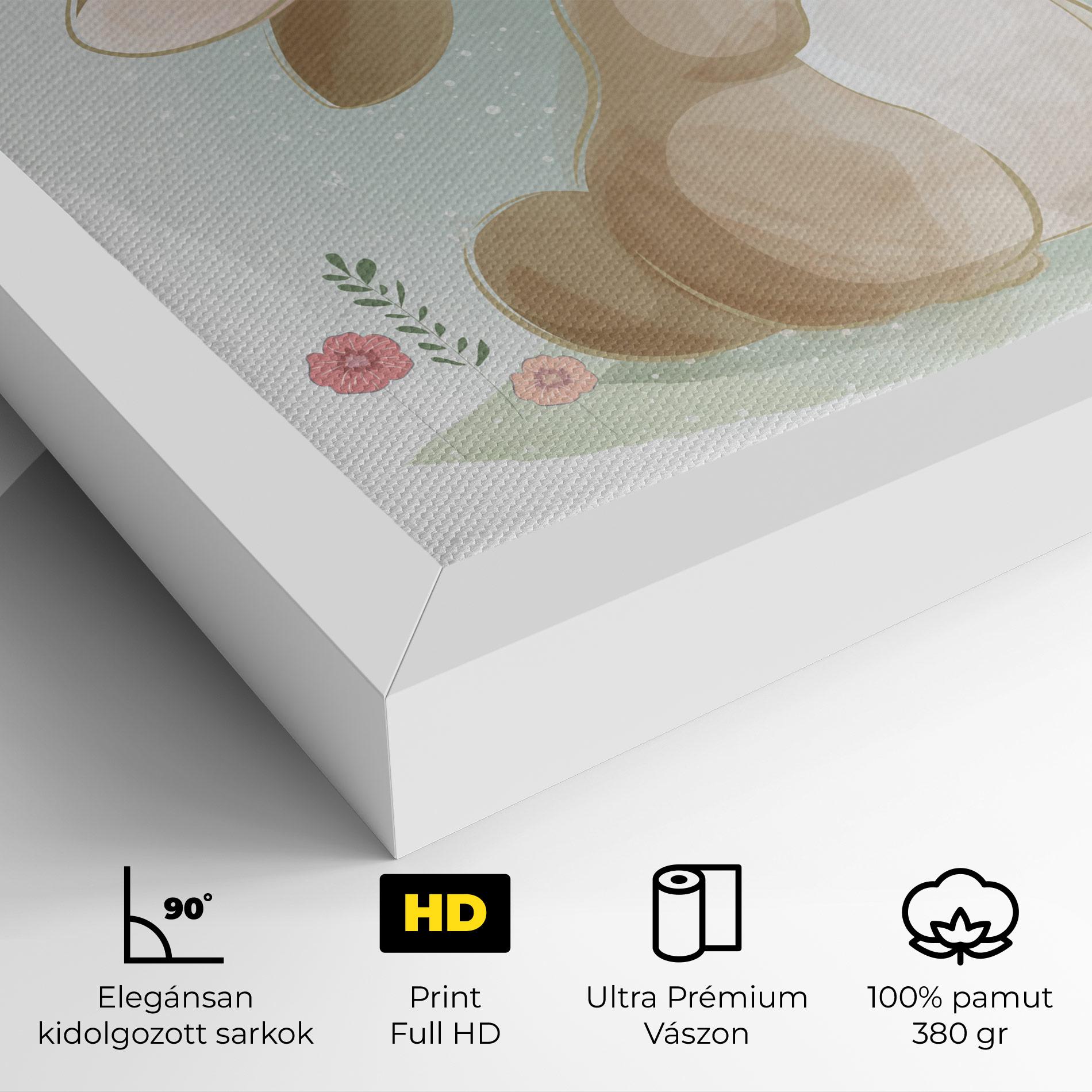 Vászonkép Butterfly On Bunny Nose mockup 4